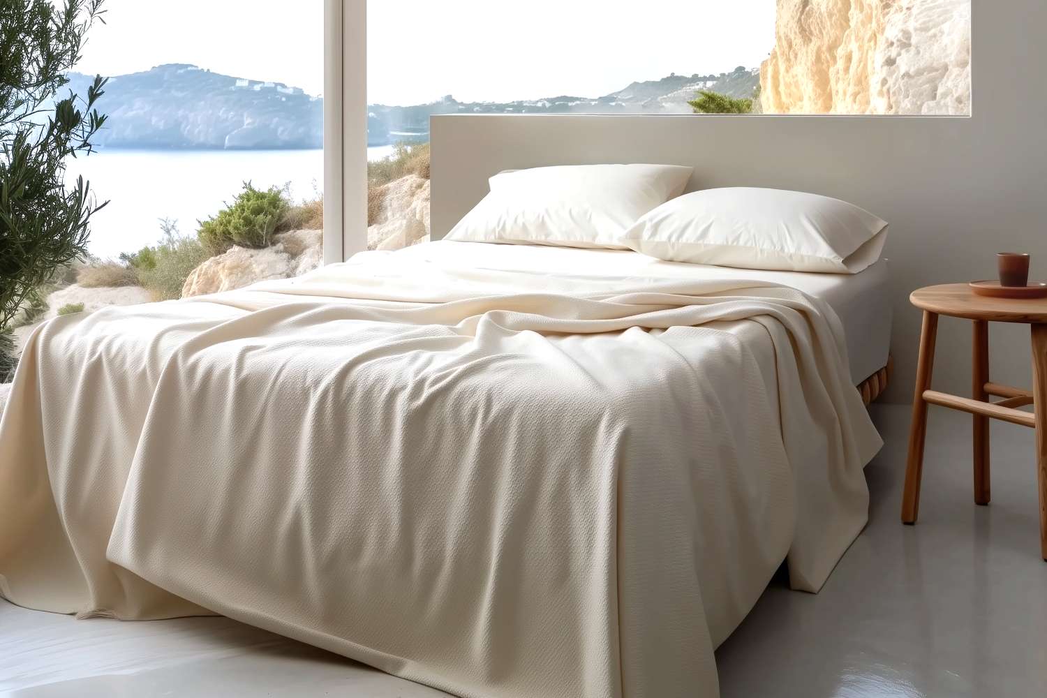 100% Organic Cotton Honeycomb Jacquard Blanket - Image 2