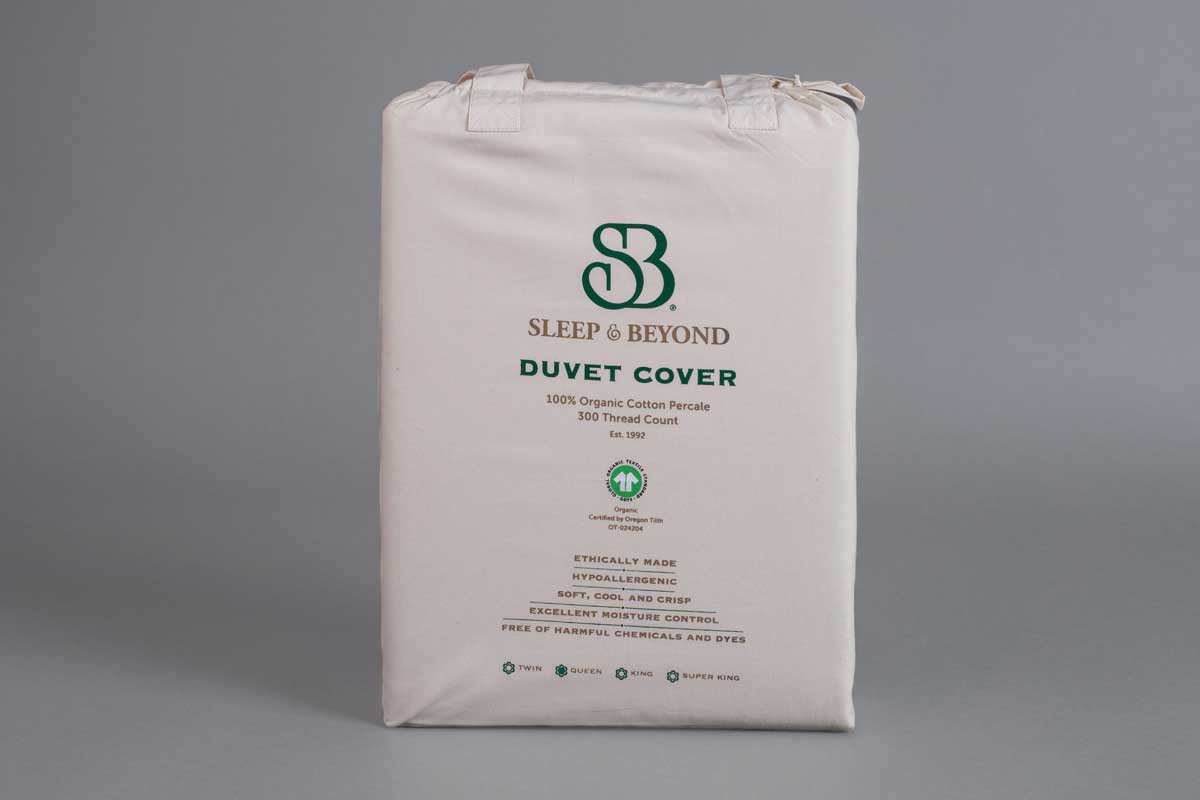 100% Organic Cotton Percale Duvet Cover Set - Image 6