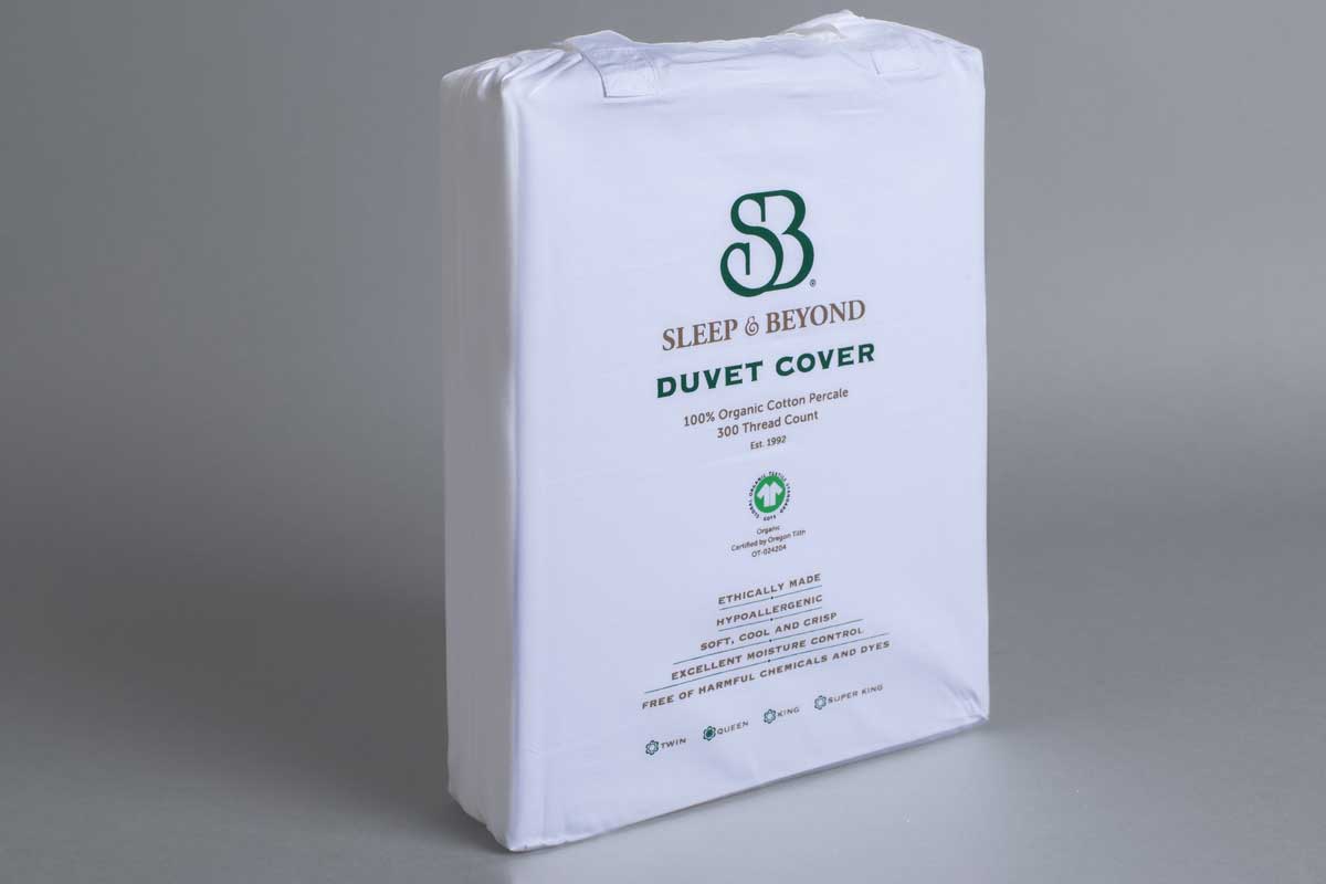 100% Organic Cotton Percale Duvet Cover Set - Image 8
