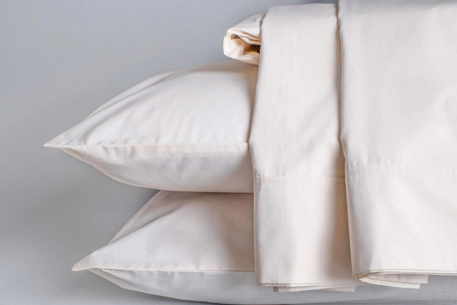 100% Organic Cotton Percale Pillowcase Pair - Image 2