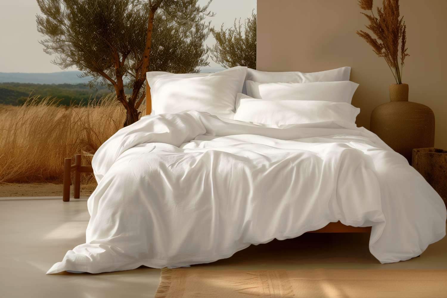 100% Organic Cotton Sateen Duvet Cover Set
