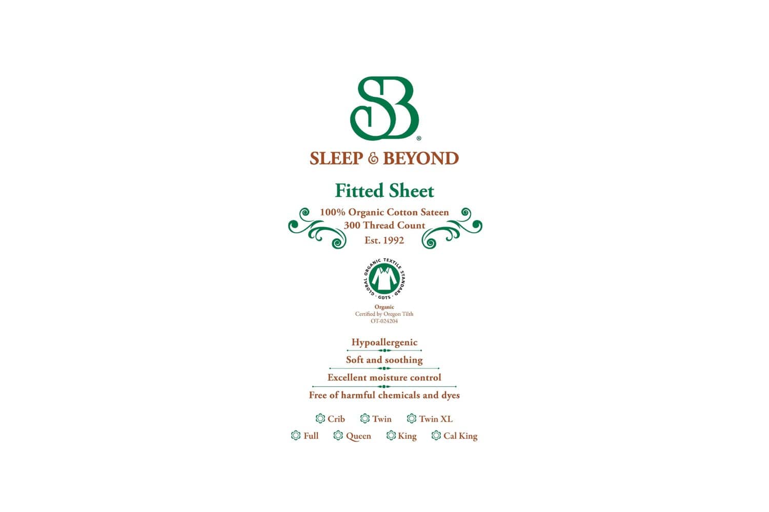 100% Organic Cotton Sateen Fitted Sheet - Image 7