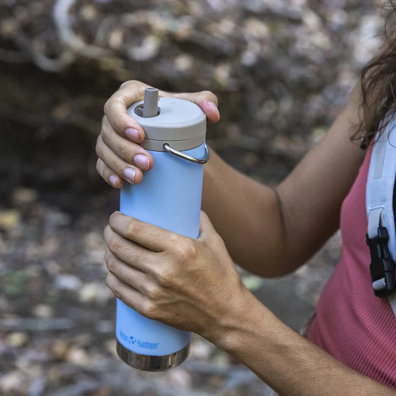 20oz TKWide Insulated Bottle with Twist Cap & Steel Straw - Image 2