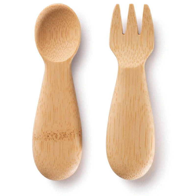 Organic Bamboo Baby Fork & Spoon - Image 2