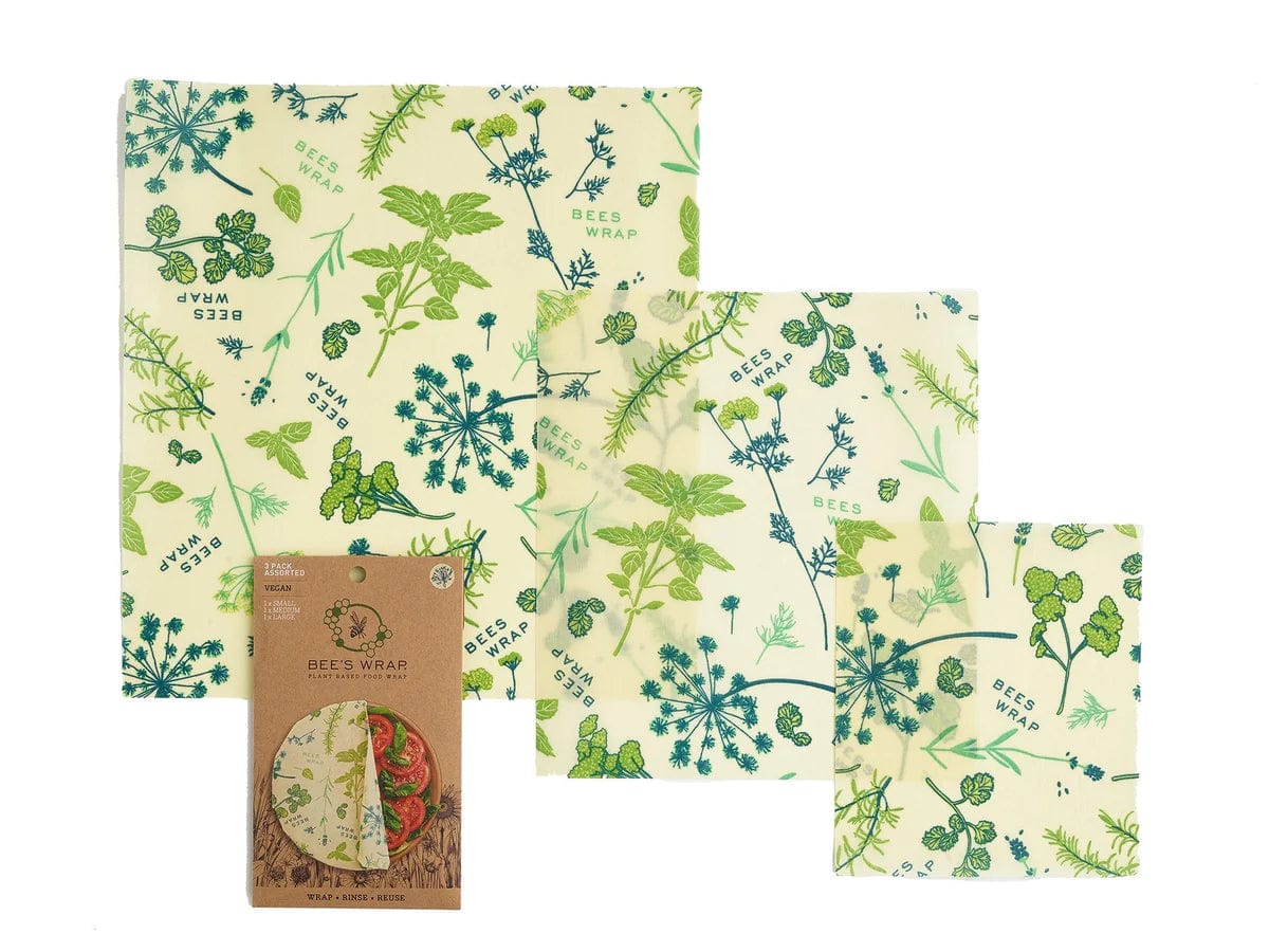 Beeswrap Food Wraps - Variety Packs - Zero Waste Food Wraps, Organic, 3 Pack, Beeswax or Vegan