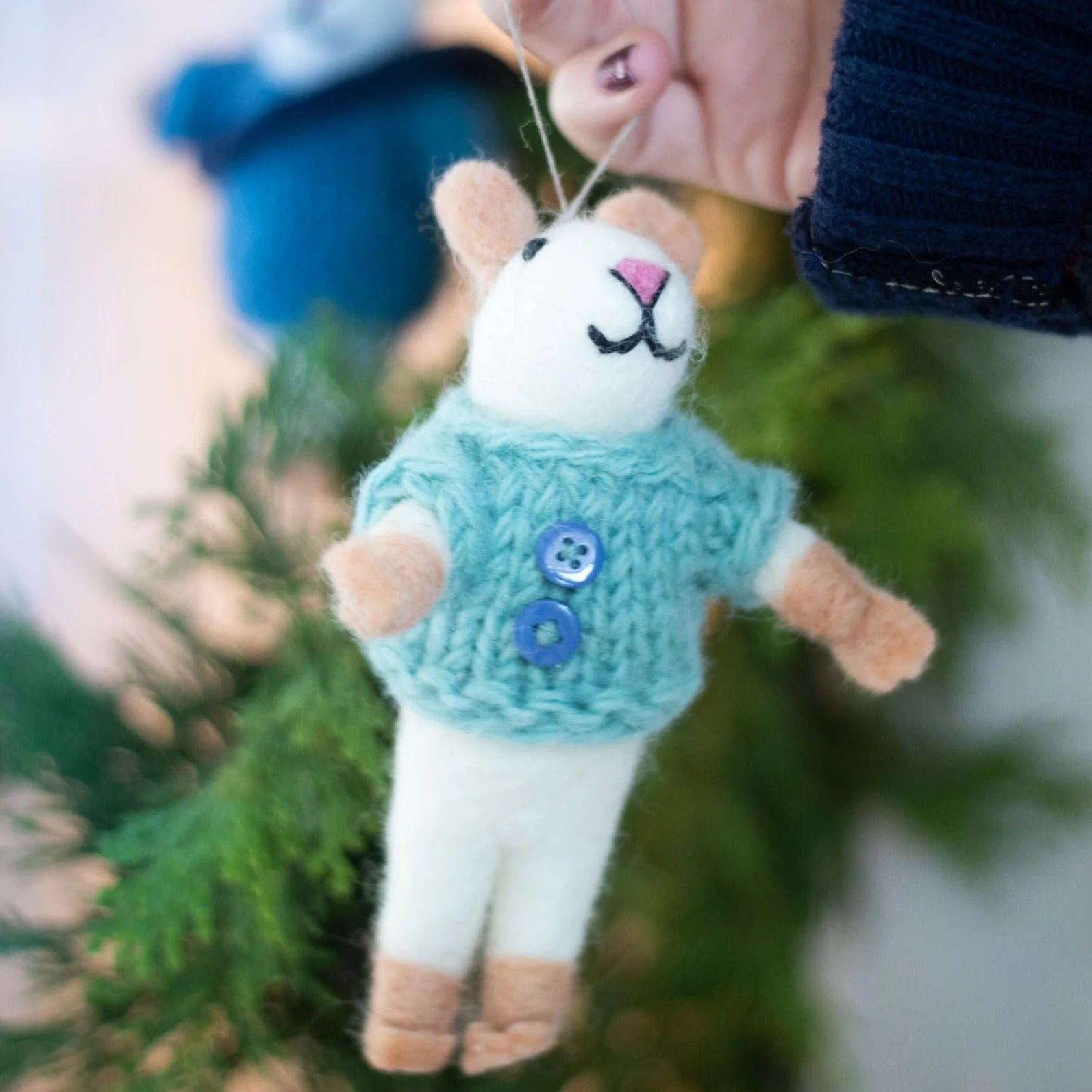 Bruno and Milo Mouse Eco Ornament - Set of 2 - Image 3