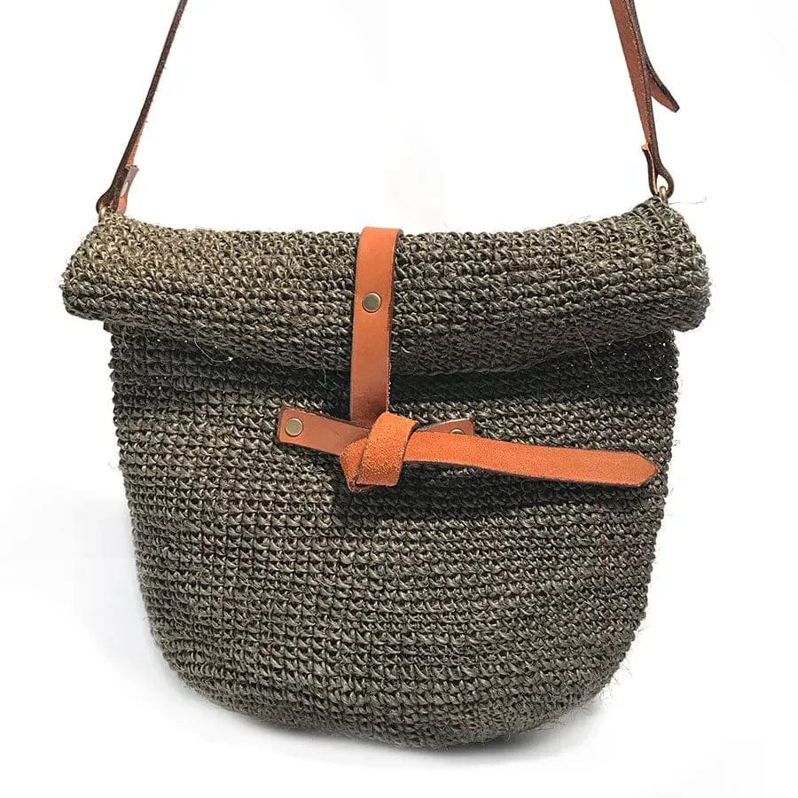 Sage Green Carmen Woven Crossbody Bag - Image 4