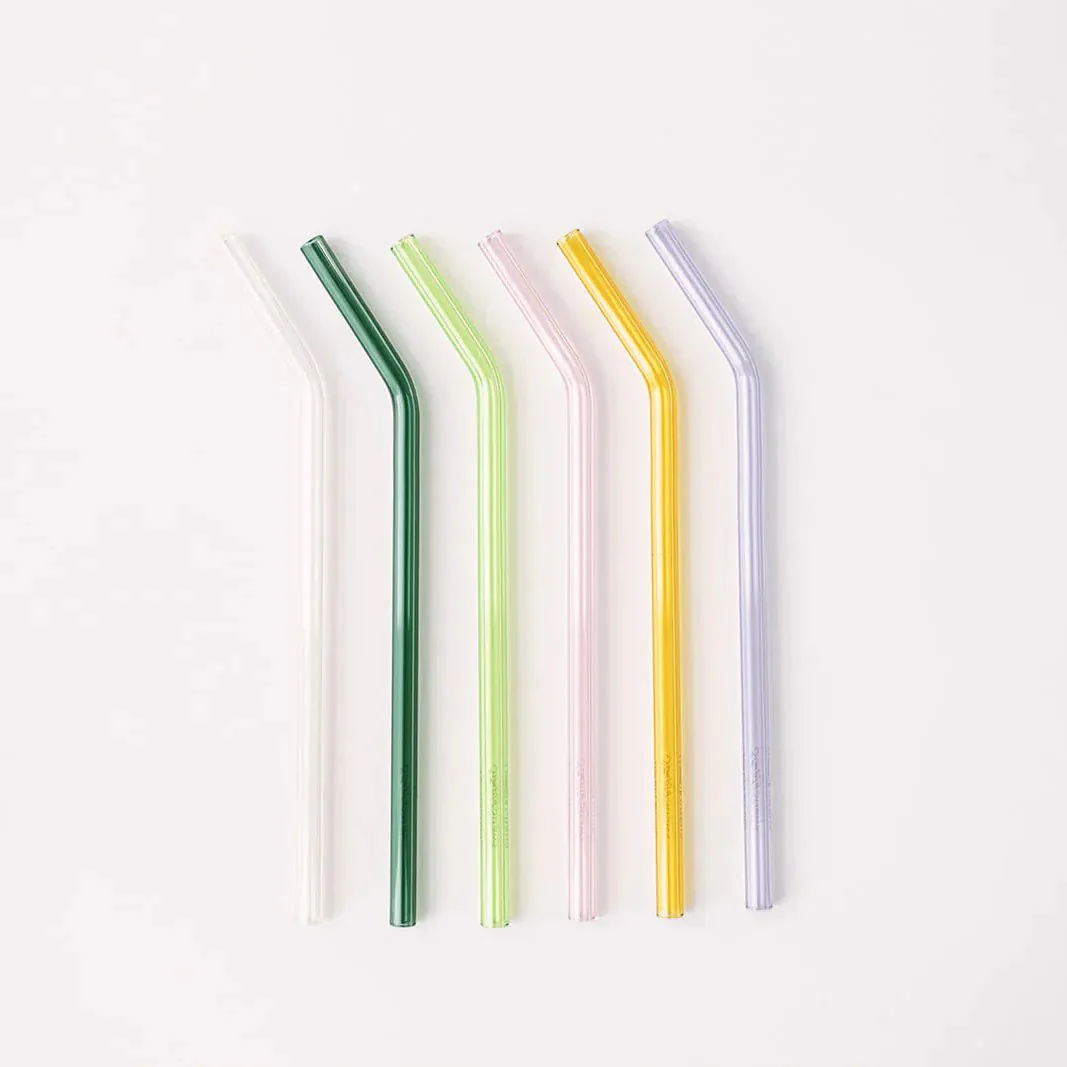 Classic 10" Glass Straw Set - Meadow - Image 2