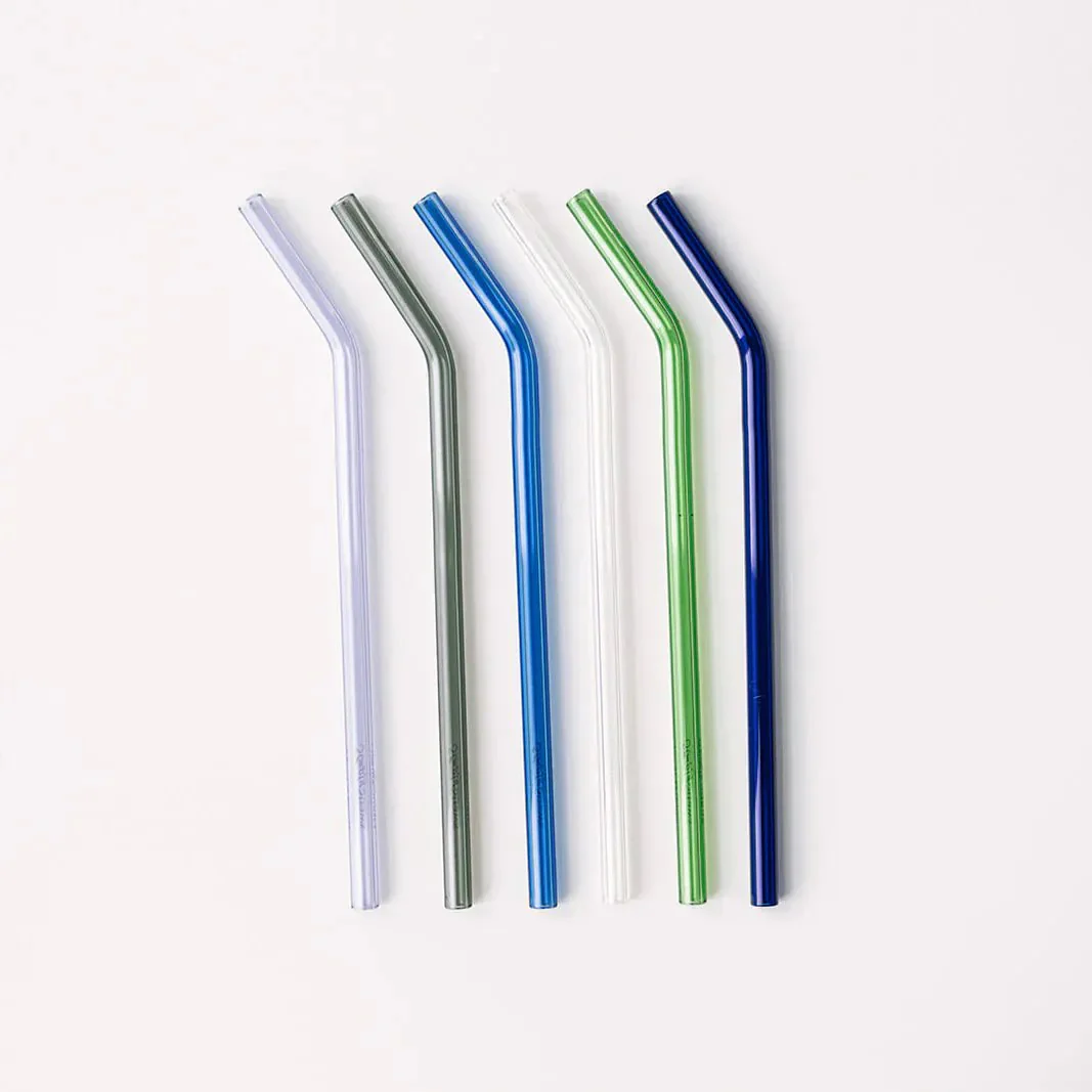 Classic 10" Glass Straw Set - Seaglass - Image 2