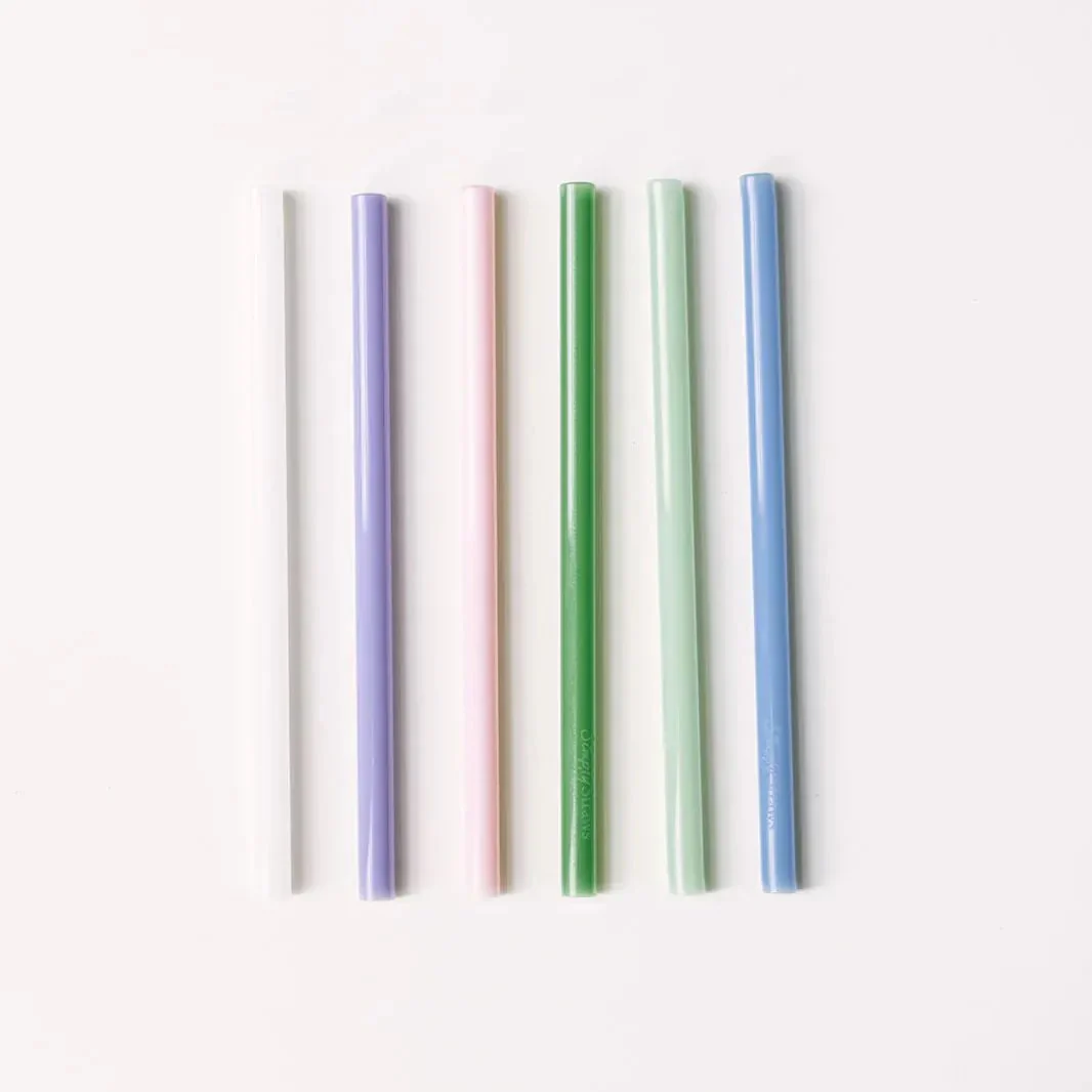 Classic 6" Glass Straw Set - Cote d'Azur