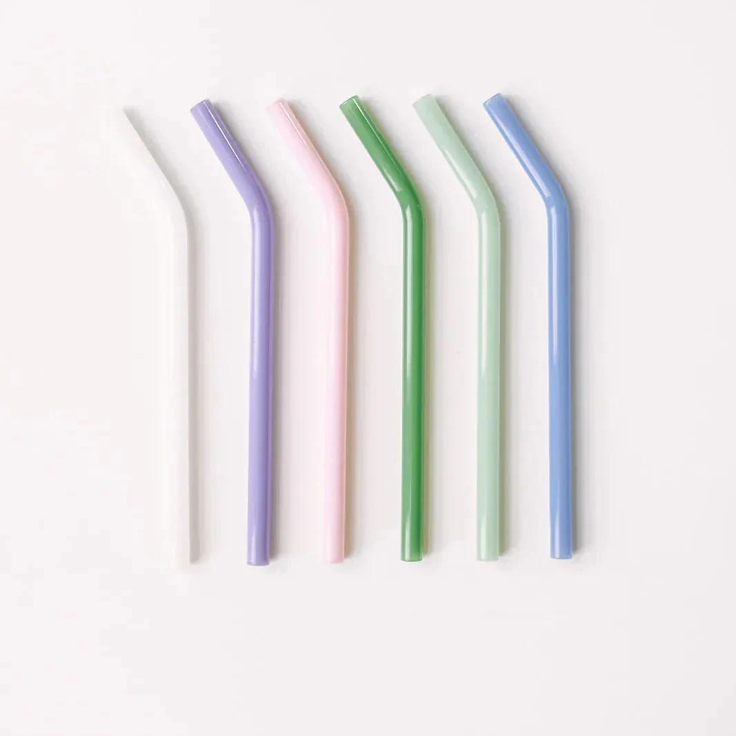Classic 6" Glass Straw Set - Cote d'Azur - Image 2