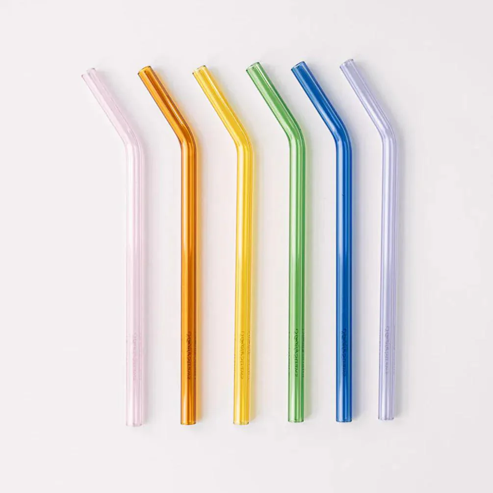 Classic 8" Glass Straw Set - Iridium - Image 2