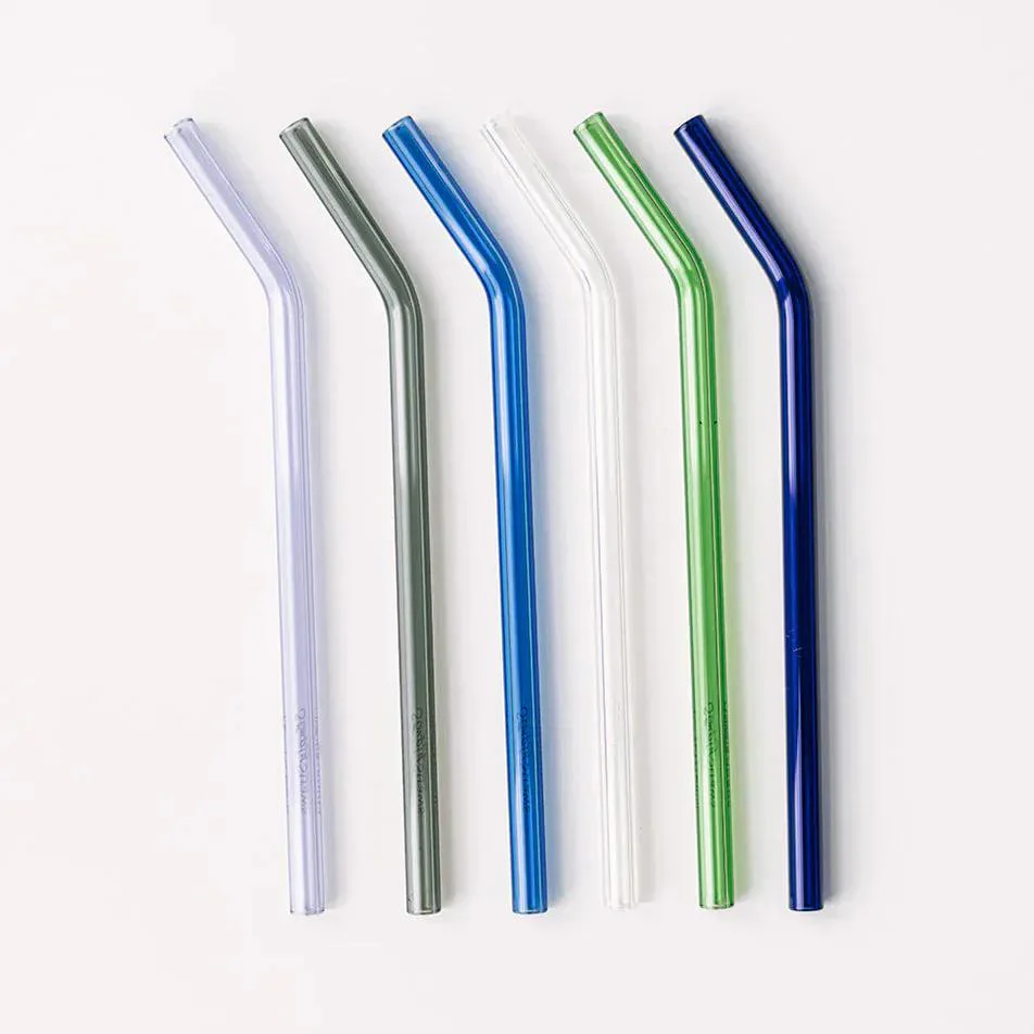 Classic 8" Glass Straw Set - Seaglass - Image 2