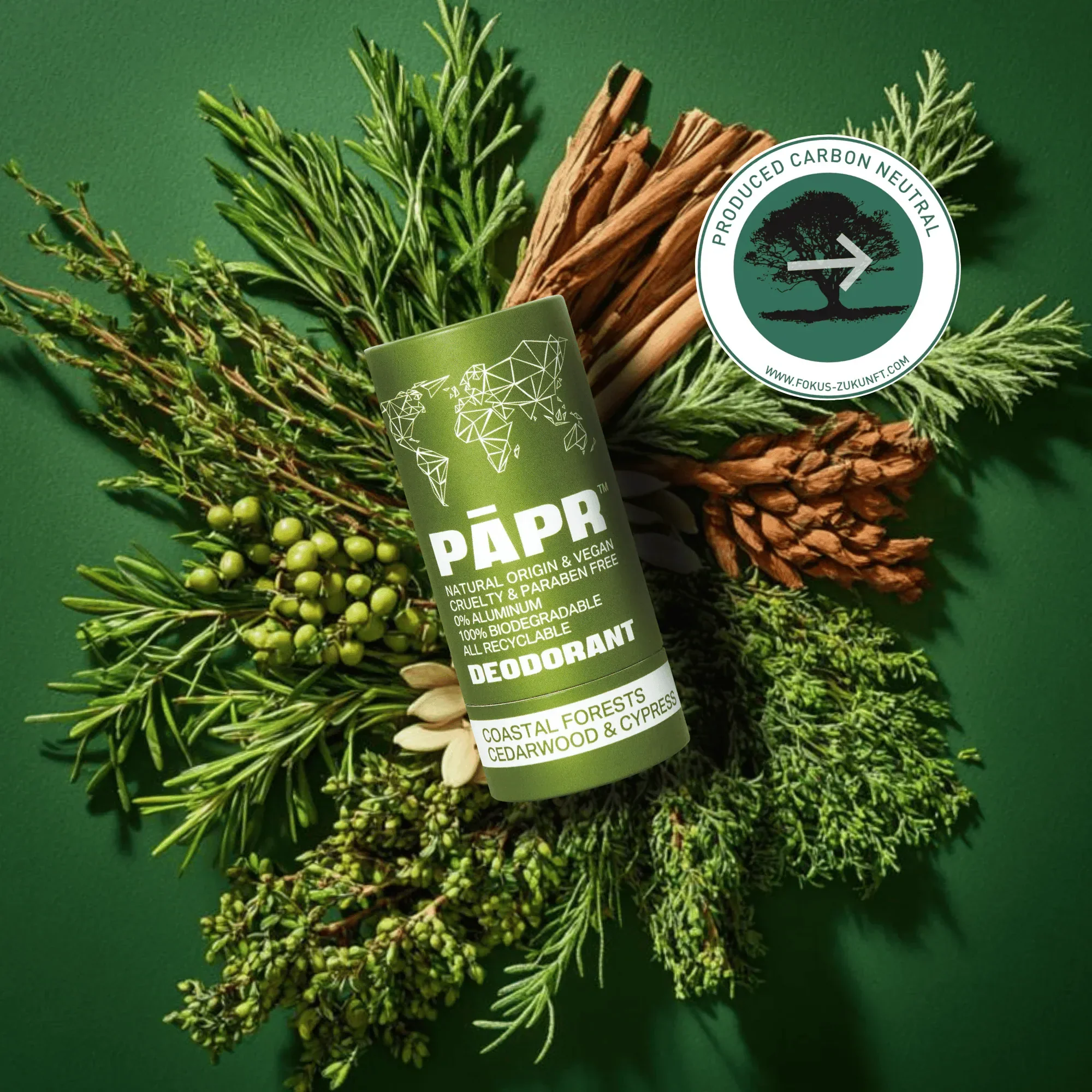 Paper Cosmetics Deodorant - Coastal Forests, Vegan, Aluminum-Free - Image 2
