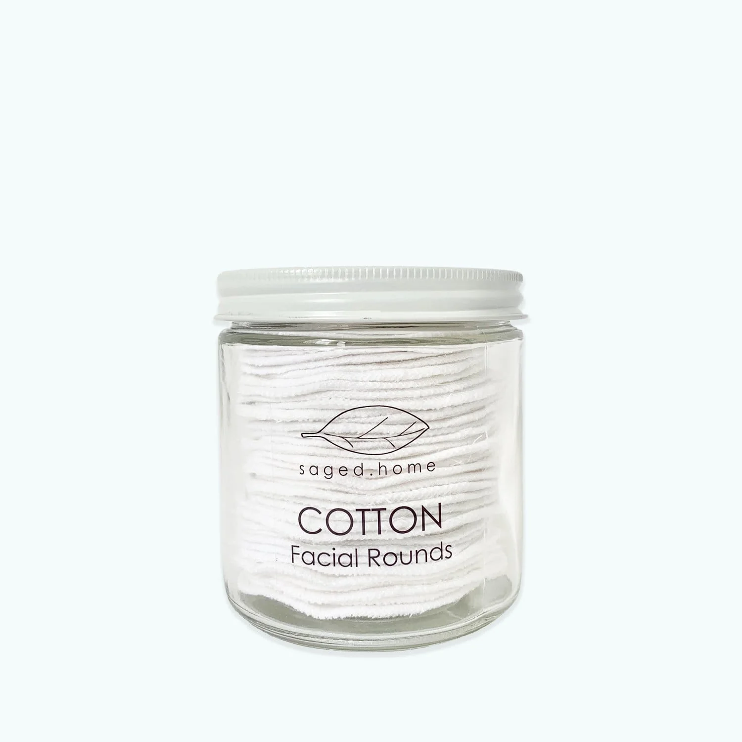 Cotton Facial Rounds in Jar- Reusable Facial Rounds, Washable & Reusable, 100% Organic Cotton Flannel, 30 Pack, In Jar - Image 4
