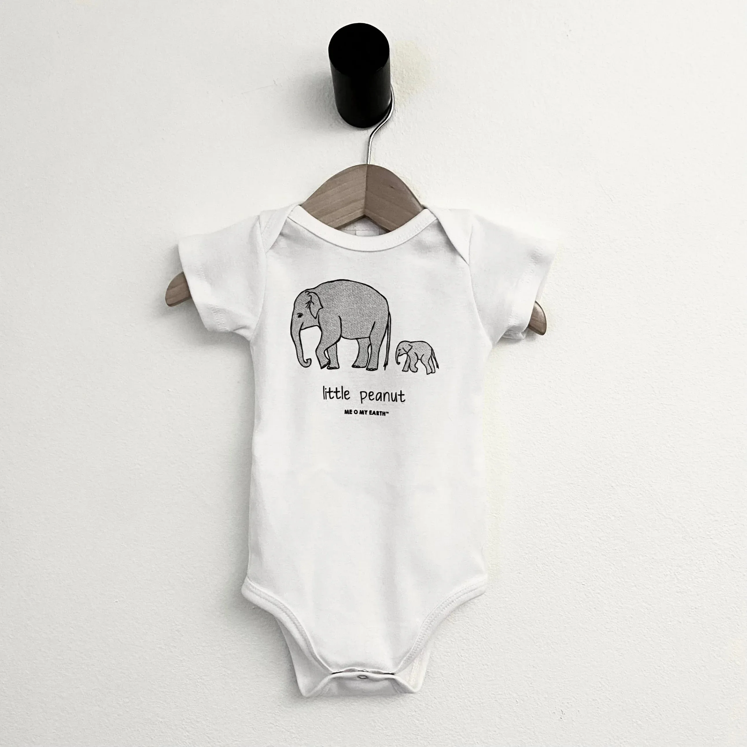 Elephant, Little Peanut Bodysuit – Eco-Friendly Fabric