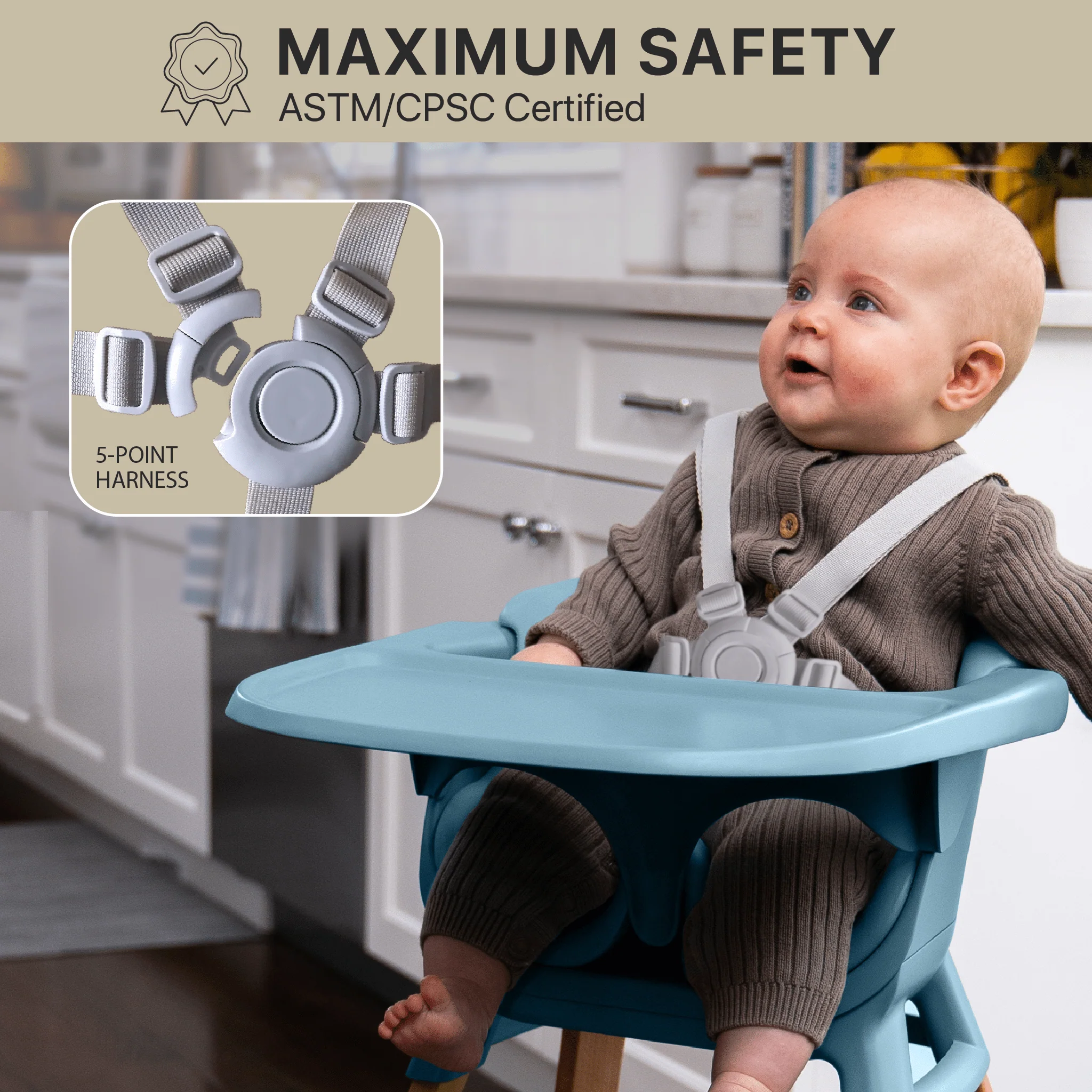 Evrloop 3-in-1 High Chair - Sustainable Design that Grows with Your Child - Image 4