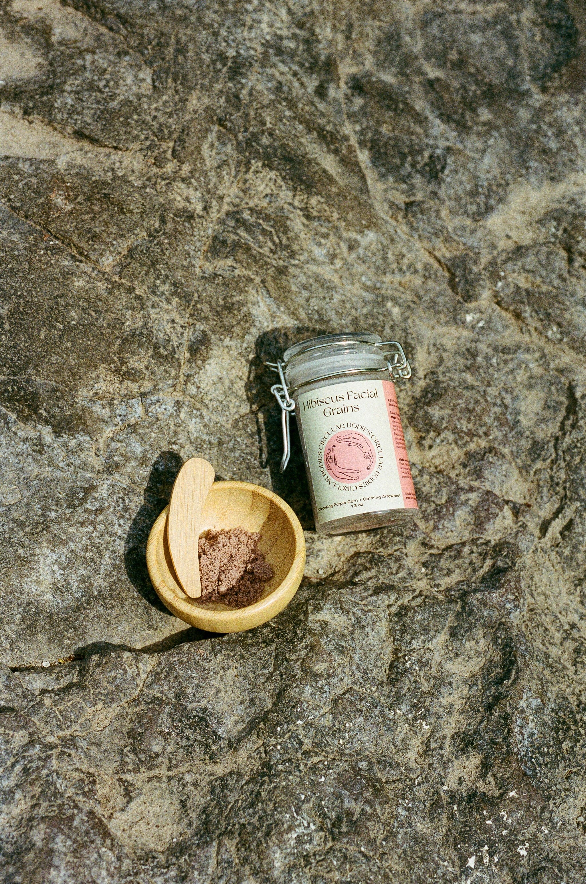 Hibiscus Facial Grains - Plastic Free Face Scrub, Mask, & Cleanser, All Skin Types - Image 2