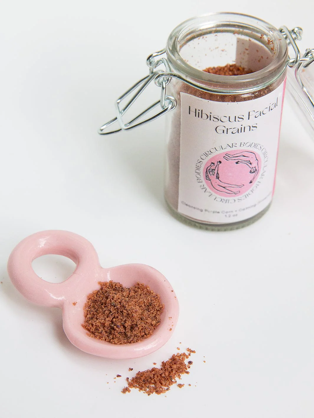 Hibiscus Facial Grains - Plastic Free Face Scrub, Mask, & Cleanser, All Skin Types - Image 5
