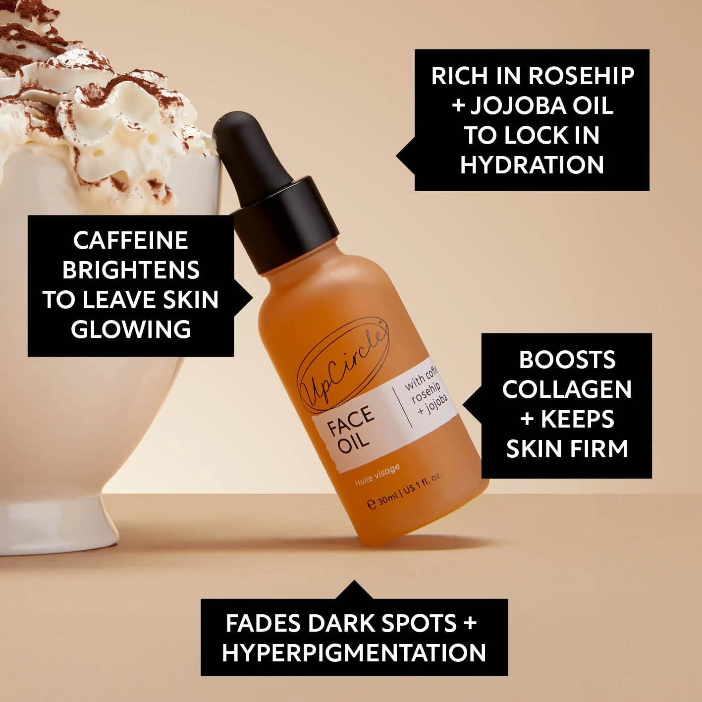 Organic Face Oil with Coffee, Rosehip + Jojoba - Image 5