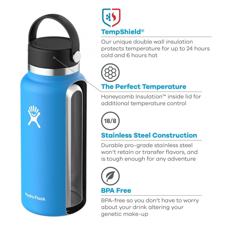 Wide Mouth Insulated Water Bottle 32oz - Image 8