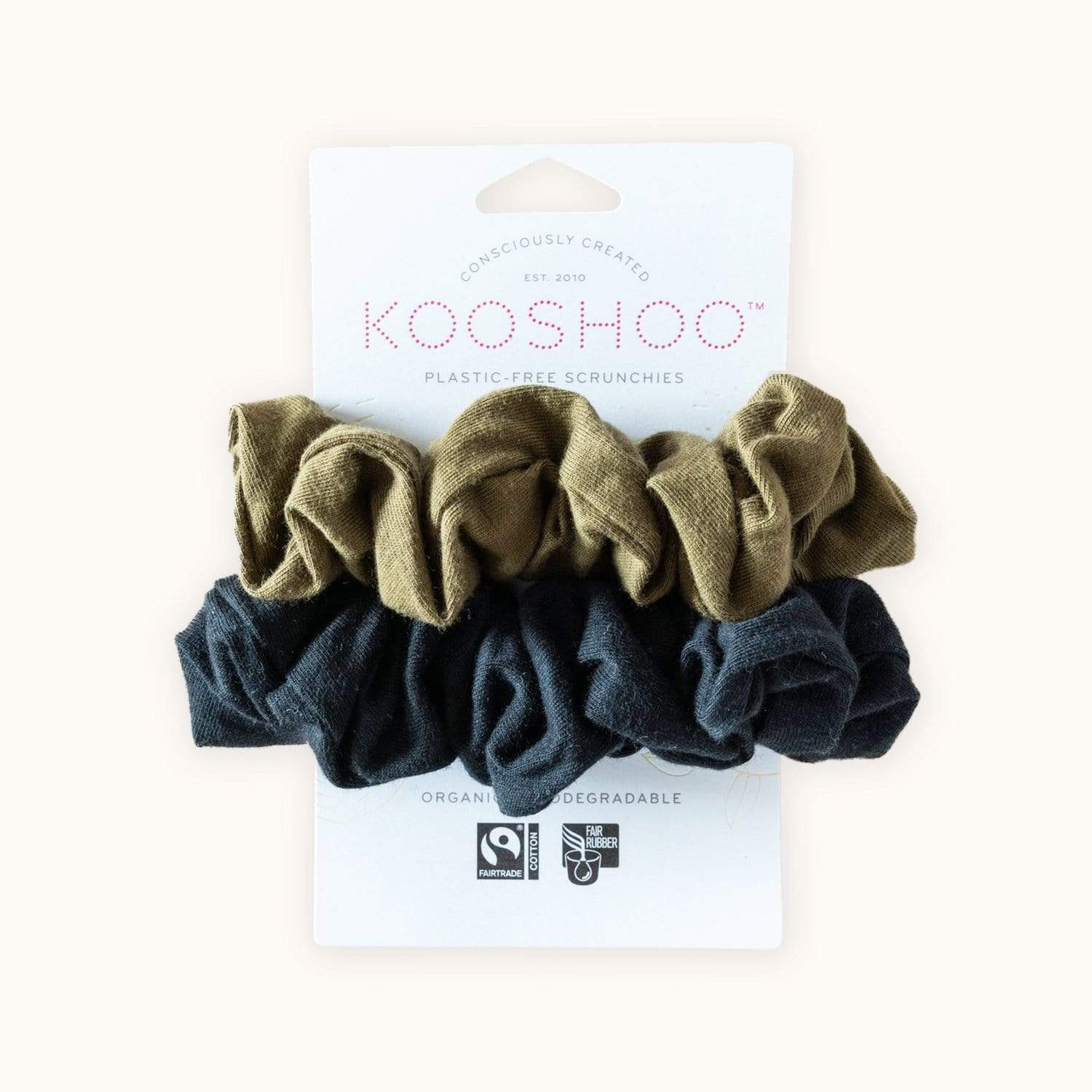 Plastic Free Organic Scrunchies - Zero Waste Scrunchies, 100% Fair Trade, Organic Cotton, 2 Pack - Image 9