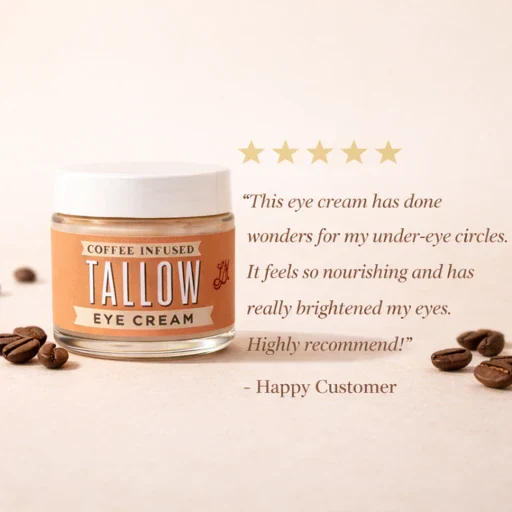 Lady May Coffee-Infused Tallow Eye Cream – Brighten, Firm & Revitalize Naturally - Image 10