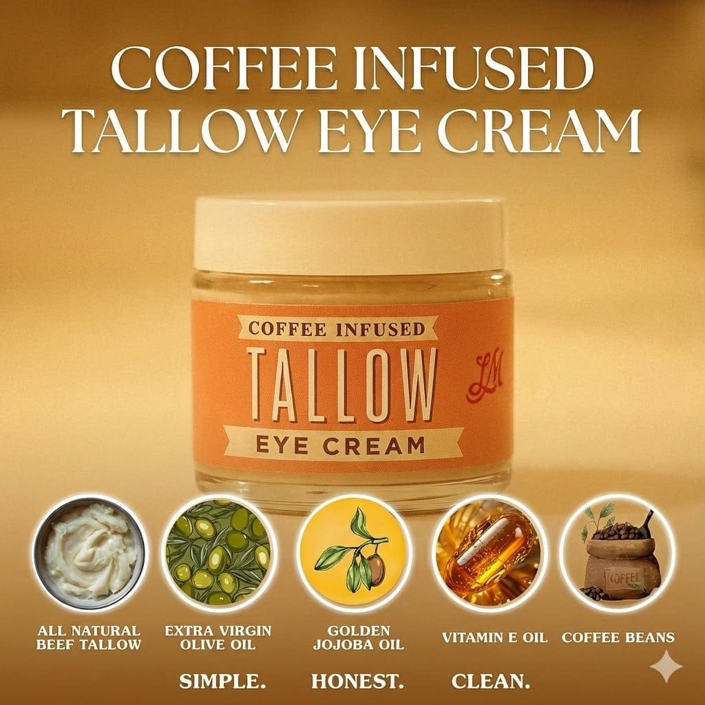 Lady May Coffee-Infused Tallow Eye Cream – Brighten, Firm & Revitalize Naturally - Image 2