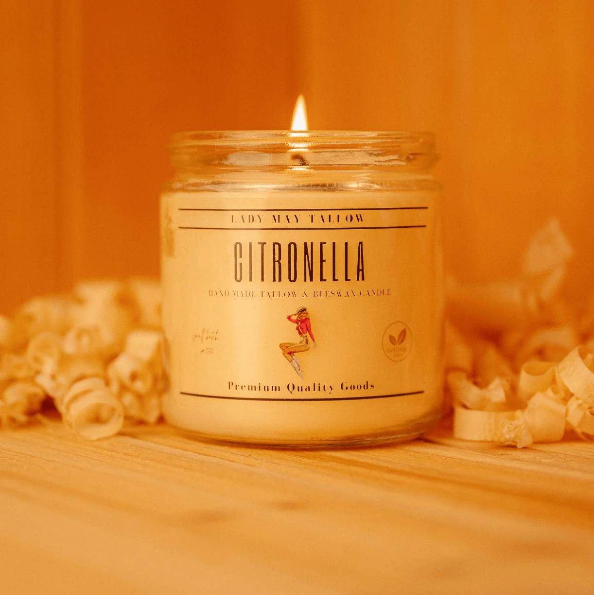 Lady May Tallow "Classic" Tallow & Beeswax Candle 16oz | 7 Natural Scents | Non-Toxic Clean Burning - Image 12