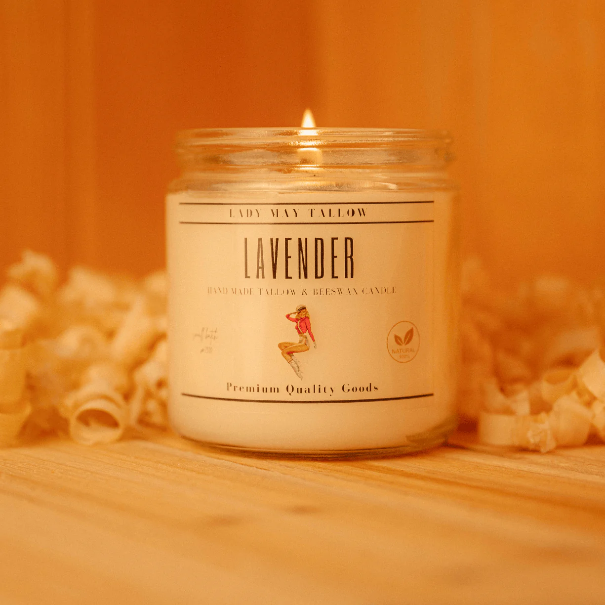 Lady May Tallow "Classic" Tallow & Beeswax Candle 16oz | 7 Natural Scents | Non-Toxic Clean Burning - Image 9