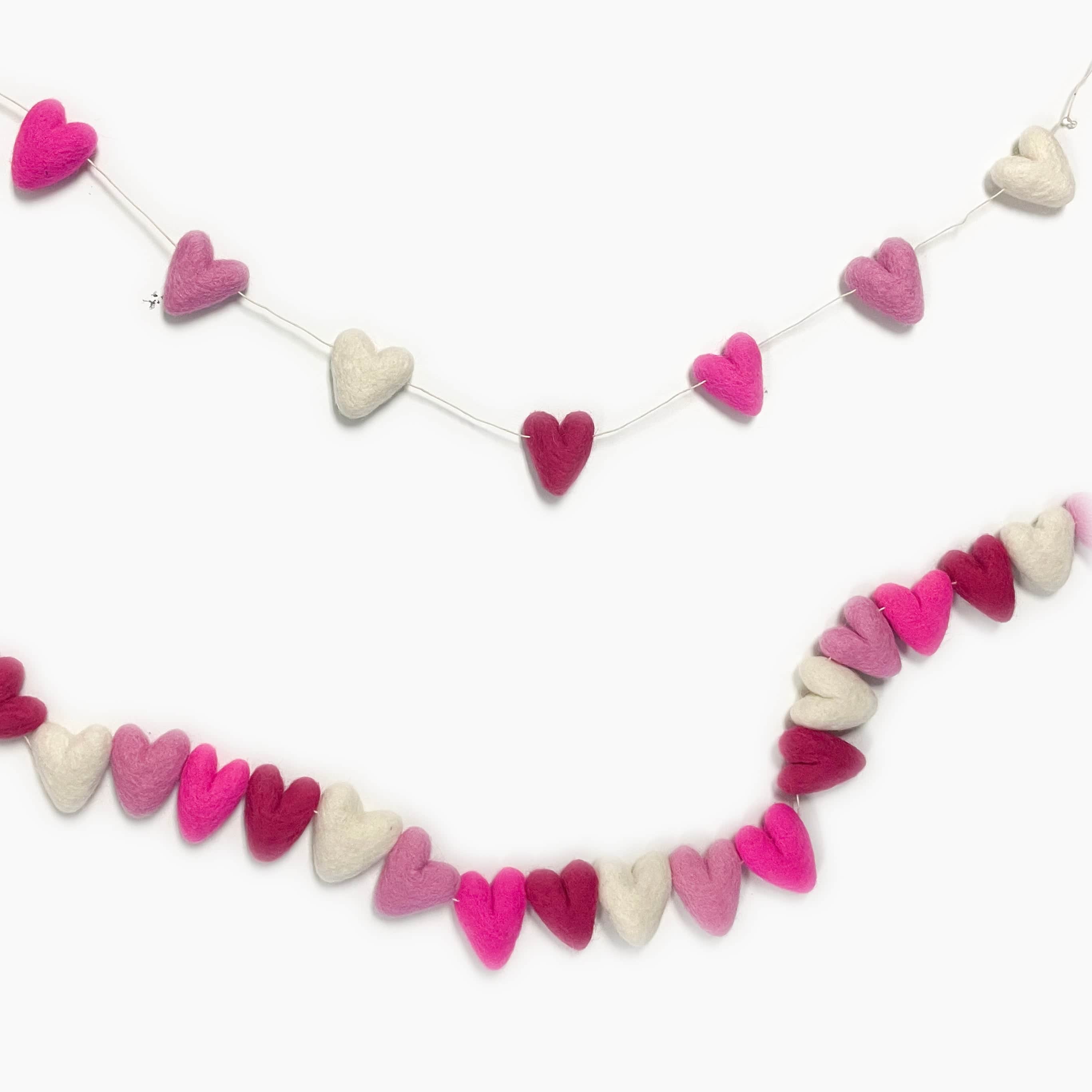 Love Always Pink Hearts Eco Garland - Image 3