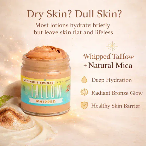 Luminous Bronze Whipped Tallow Body Butter with Mica - Image 2