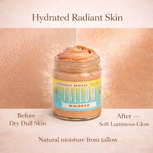 Luminous Bronze Whipped Tallow Body Butter with Mica - Image 7