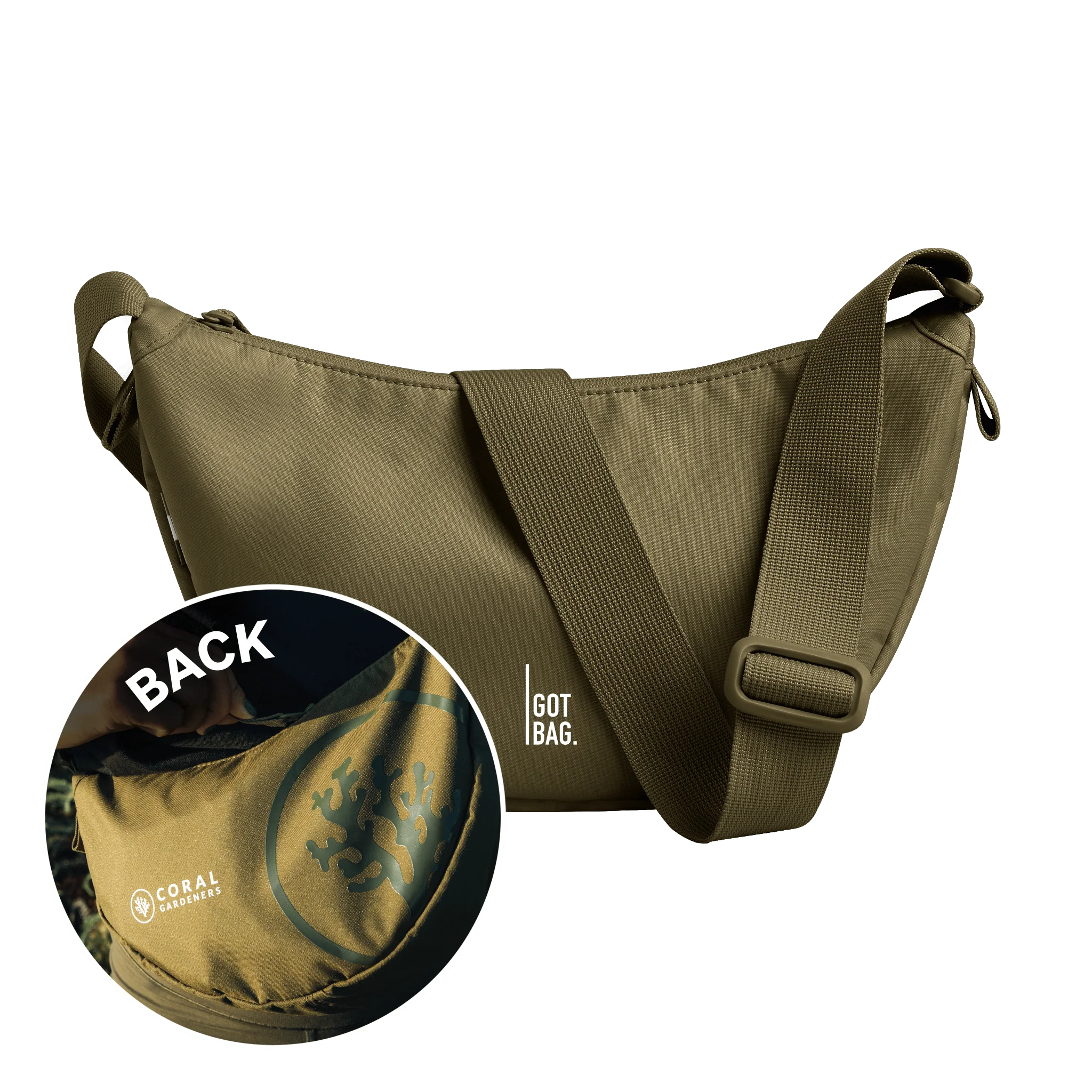 Moon Bag Small, Made of Ocean Plastic - Sustainable Travel Case, 100% Recycled Plastic, Water Resistant - Image 2