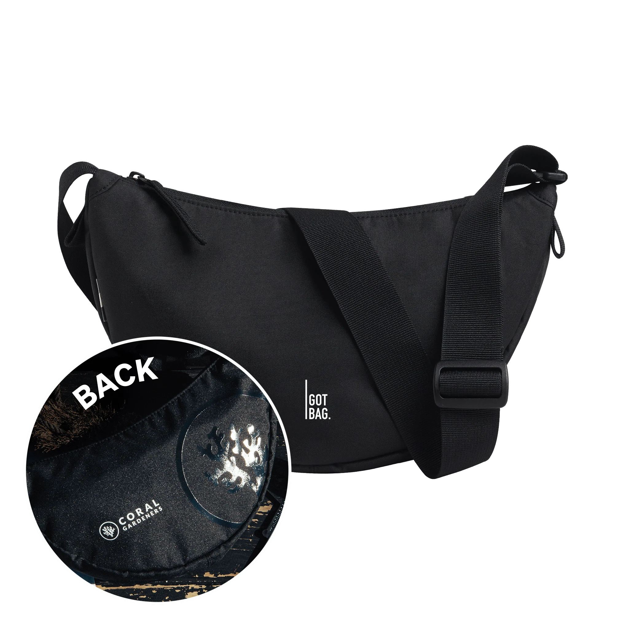 Moon Bag Small, Made of Ocean Plastic - Sustainable Travel Case, 100% Recycled Plastic, Water Resistant - Image 3