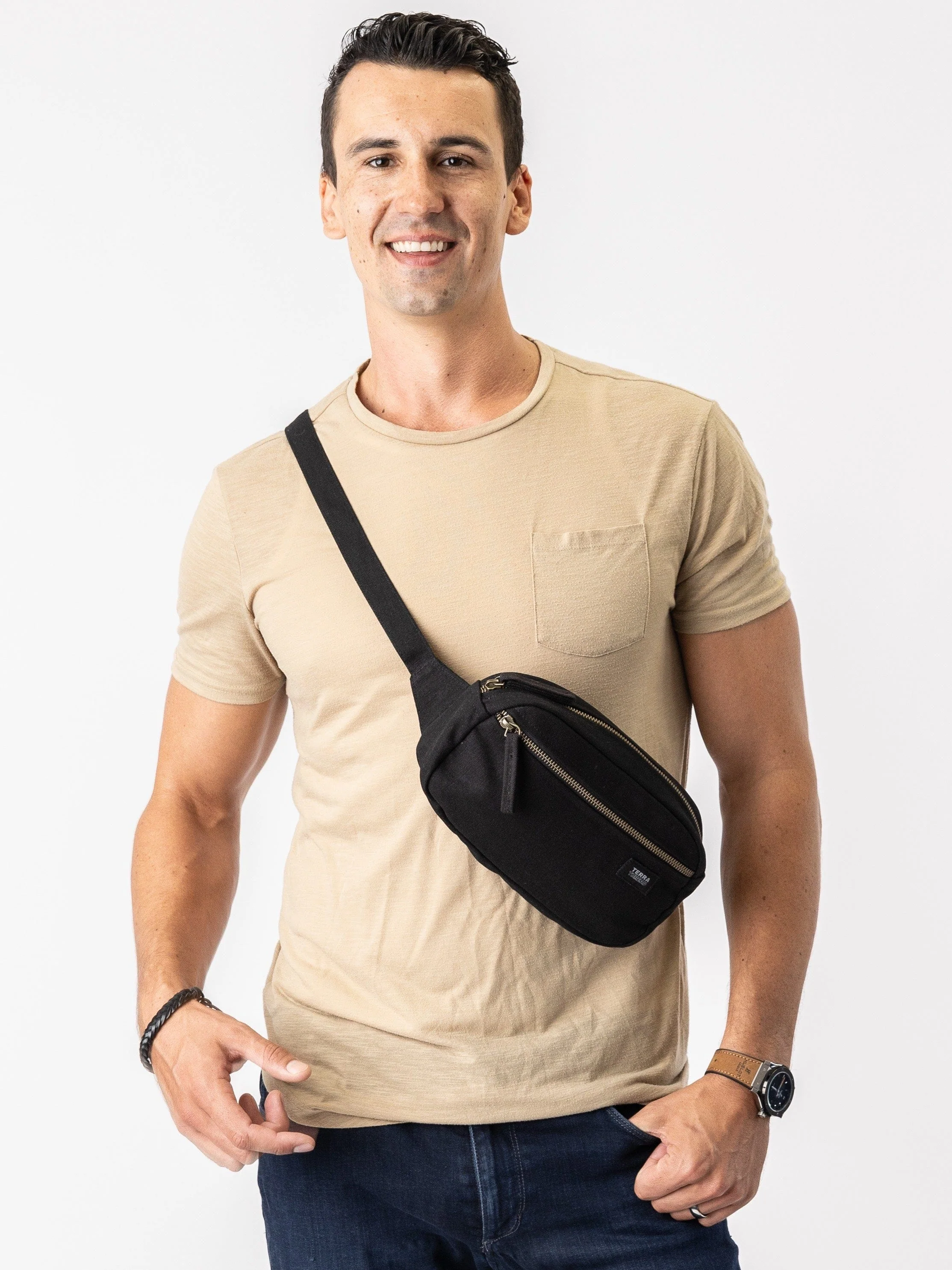 Organic Cotton Fanny Pack - Belt Bag, Waist Bag