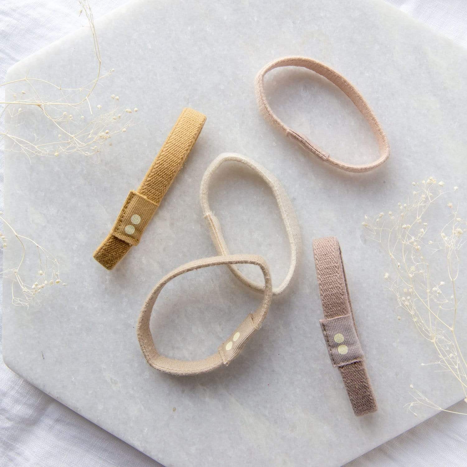 Plastic Free Organic Hair Ties - 4 Colors, Sustainable Hair Ties, Organic Cotton, Natural Rubber - Image 5