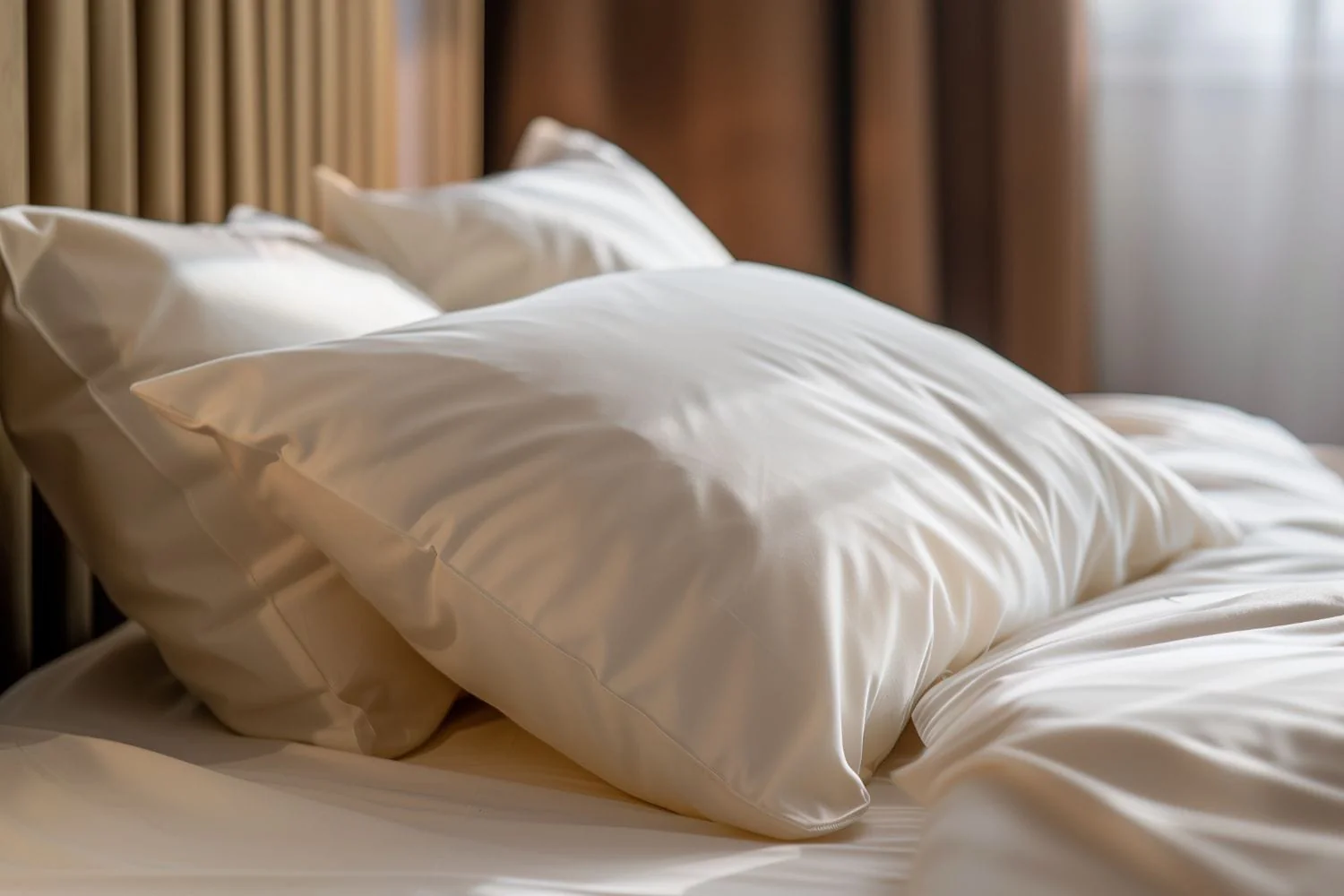 Organic Cotton Waterproof Pillow Case Encasement Pair - Image 3
