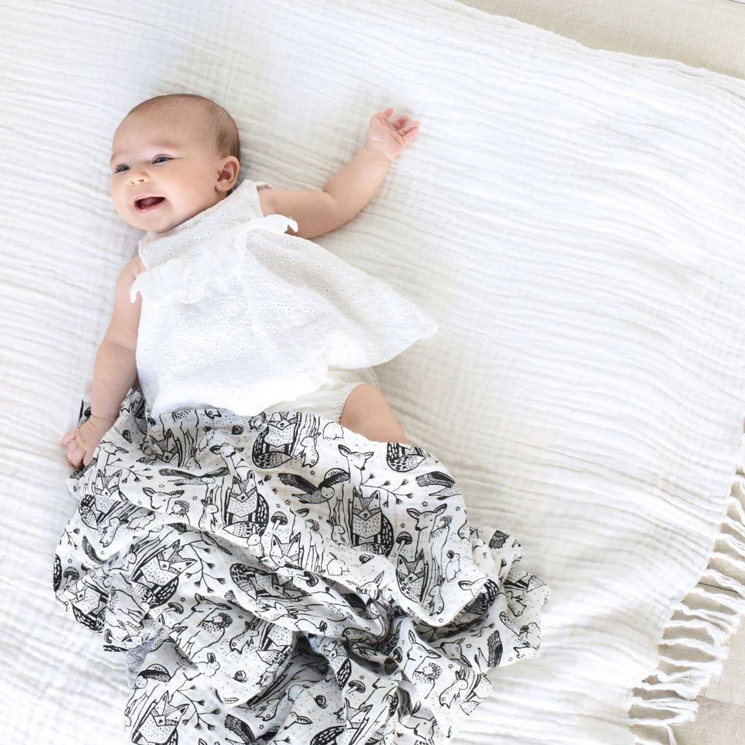 Organic Muslin Swaddle - Forest - Image 2