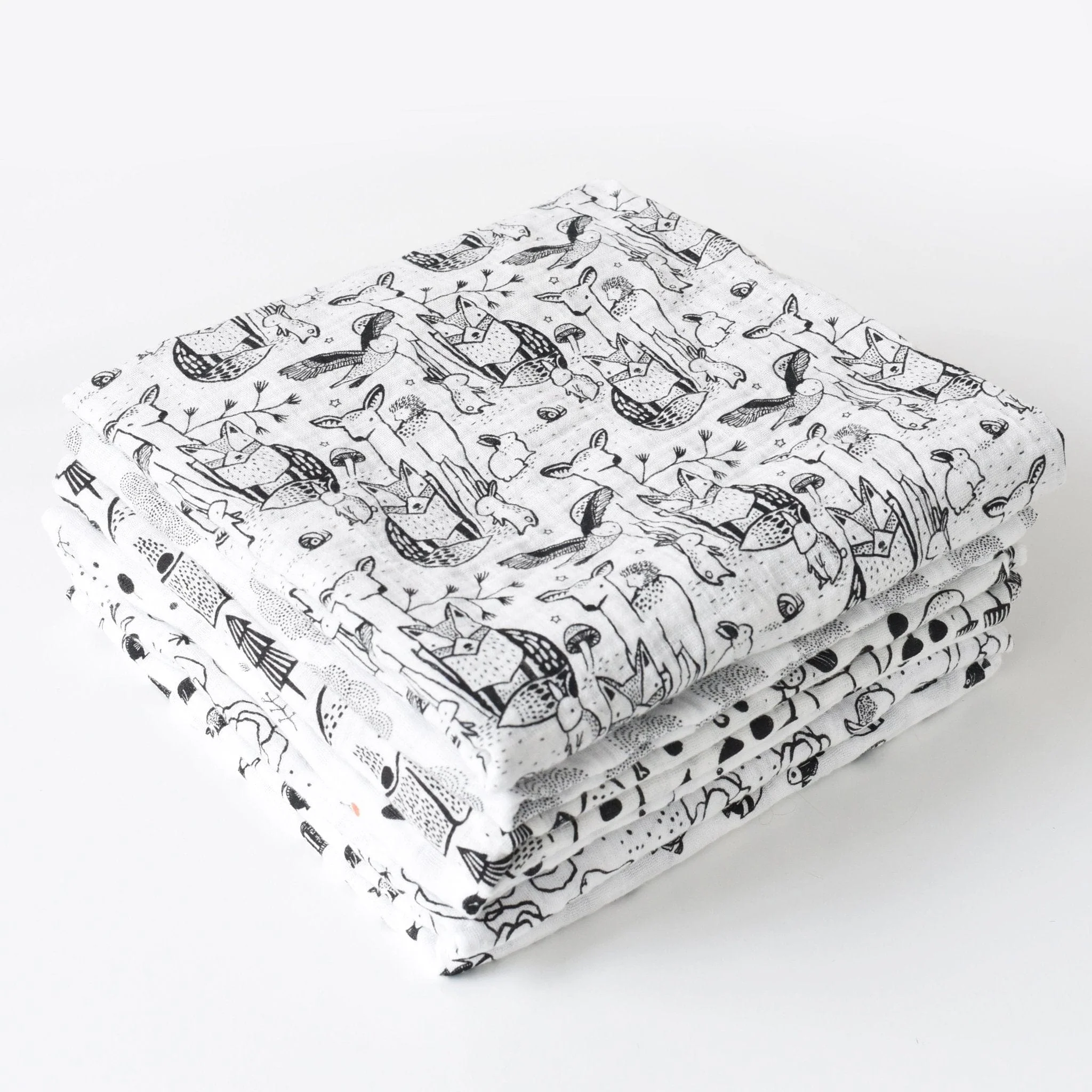 Organic Muslin Swaddle - Forest - Image 4