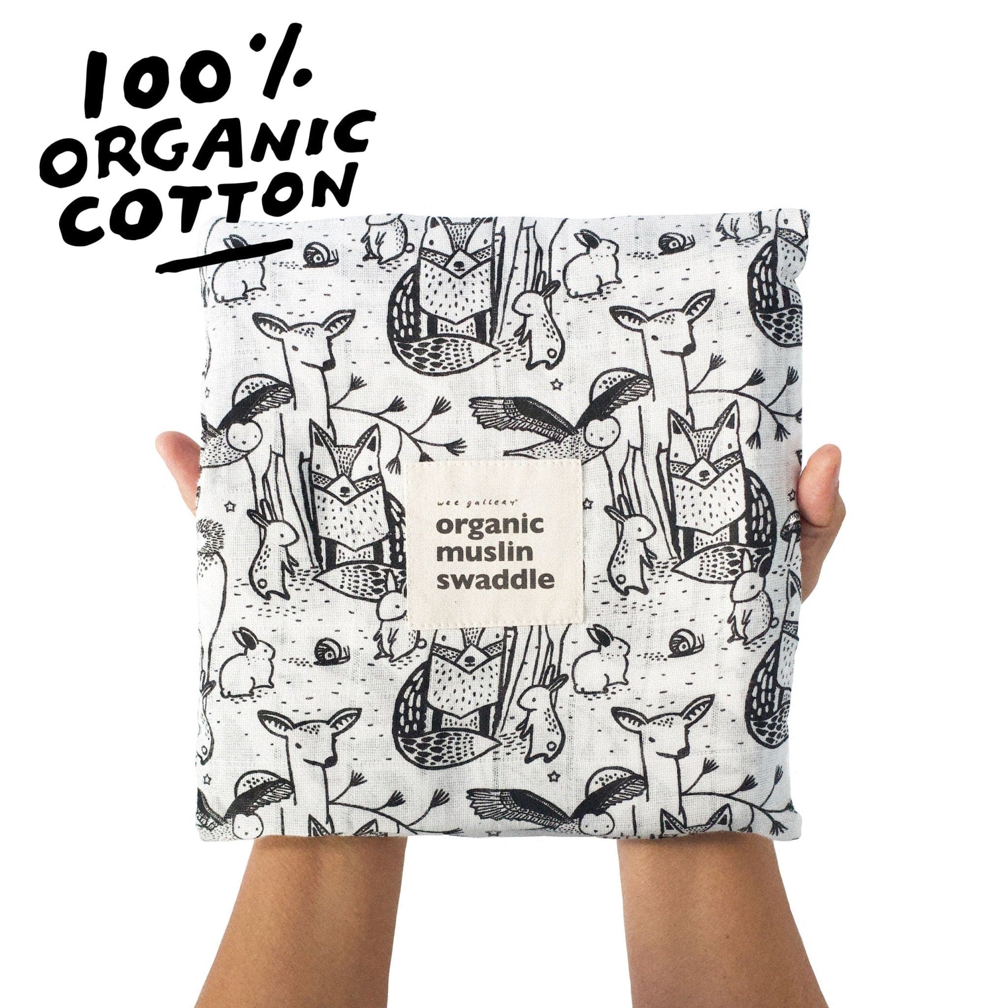 Organic Muslin Swaddle - Forest - Image 5