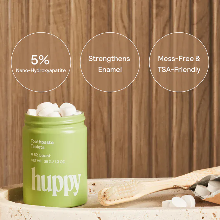 Toothpaste Tablets - Zero Waste Toothpaste - All-Natural, Plastic Free, Refillable, 62 ct. - Image 5