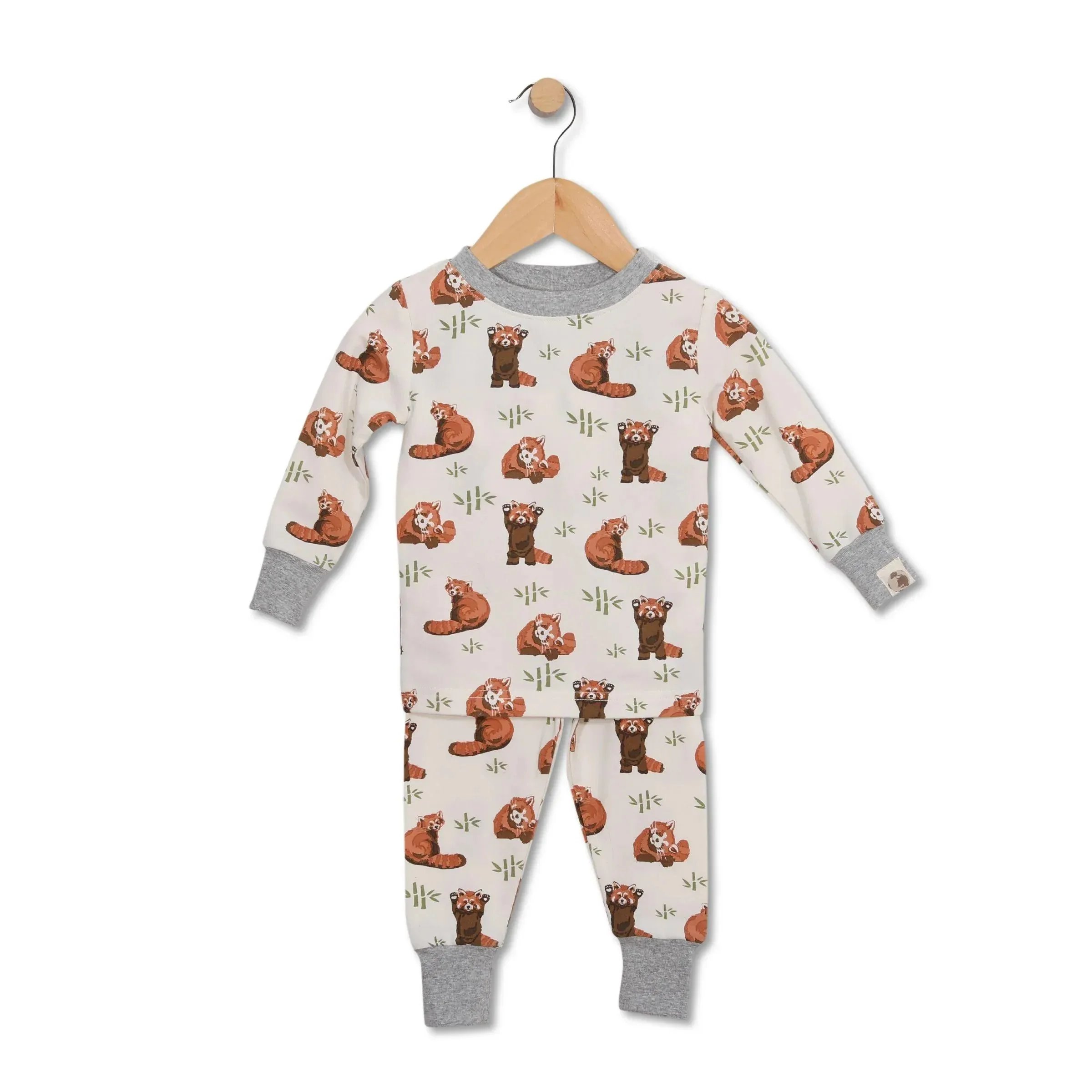 Red Panda 2-Piece Pajama Set – Eco-Friendly Infant & Toddler Sleepwear - Image 2