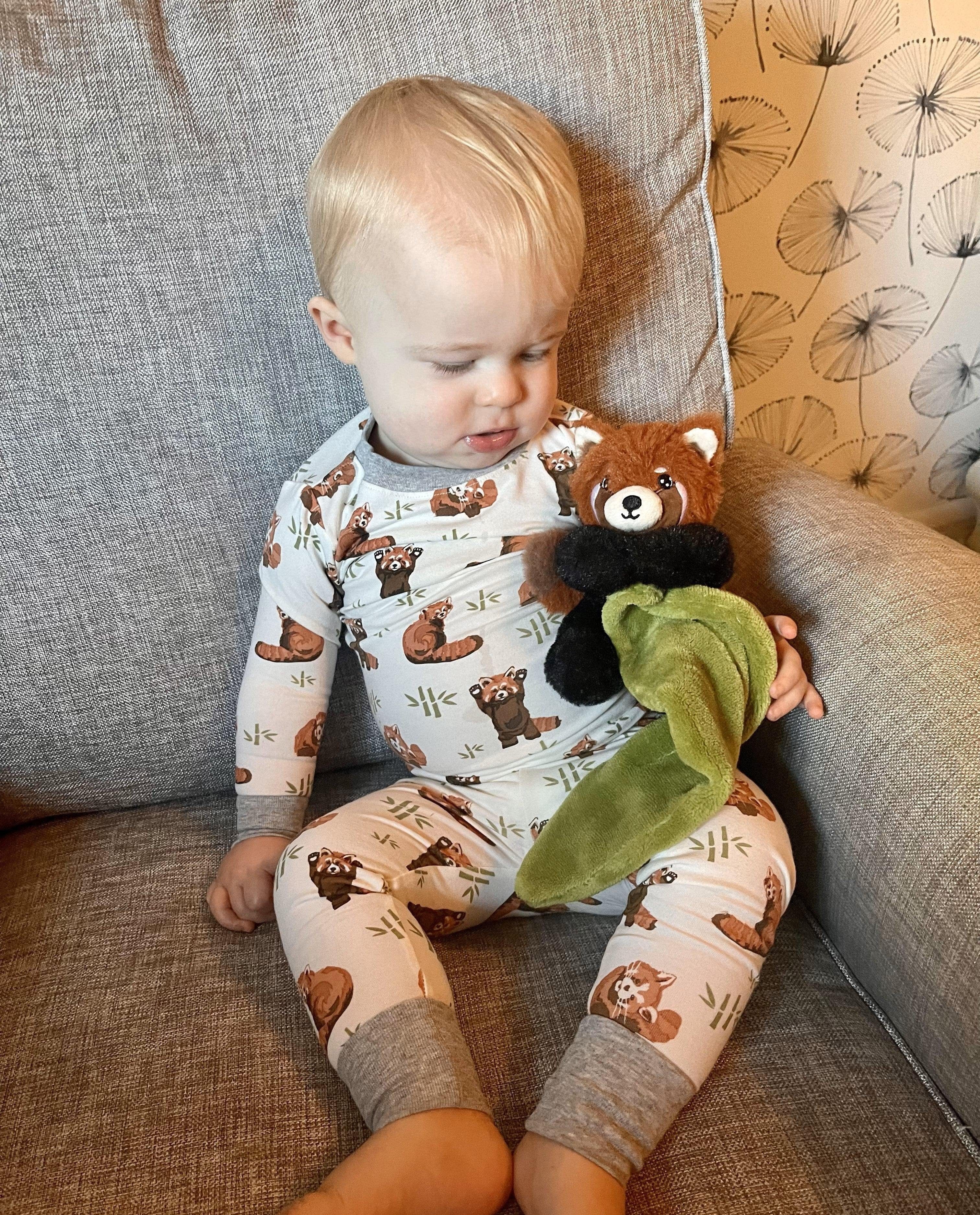 Red Panda 2-Piece Pajama Set – Eco-Friendly Infant & Toddler Sleepwear - Image 3