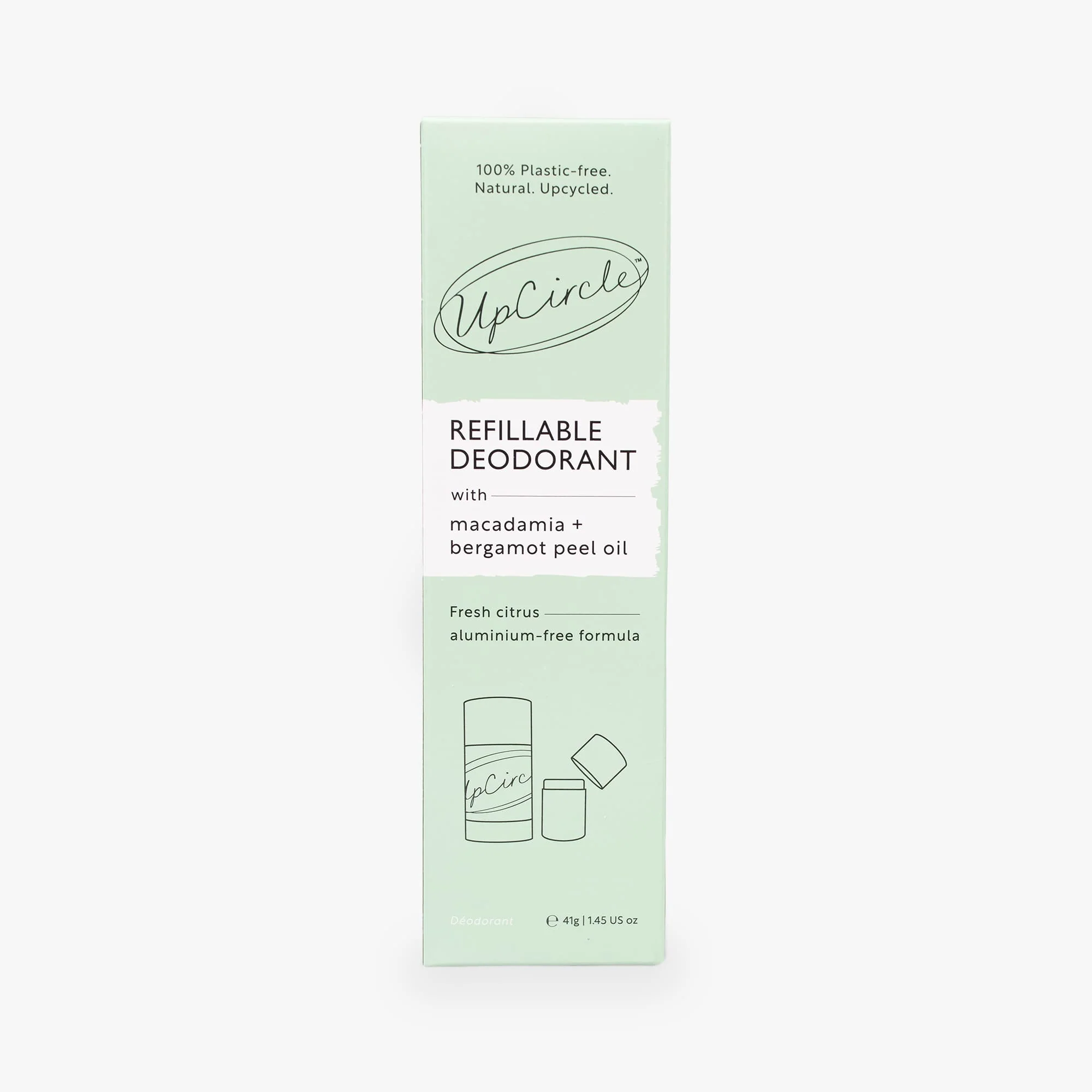 Refillable Natural Deodorant with Macadamia + Bergamot - Aluminum-Free, Eco-Friendly, and Biodegradable - Image 2