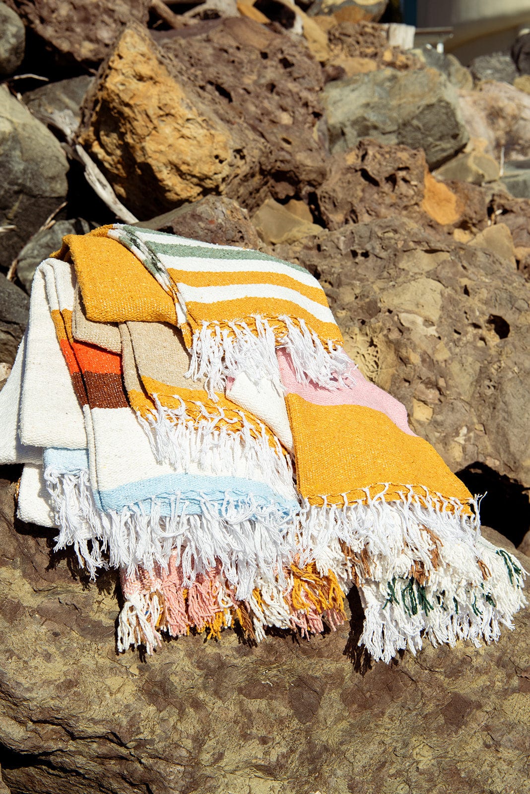 Riviera Stripe Throw - Pink - Image 2