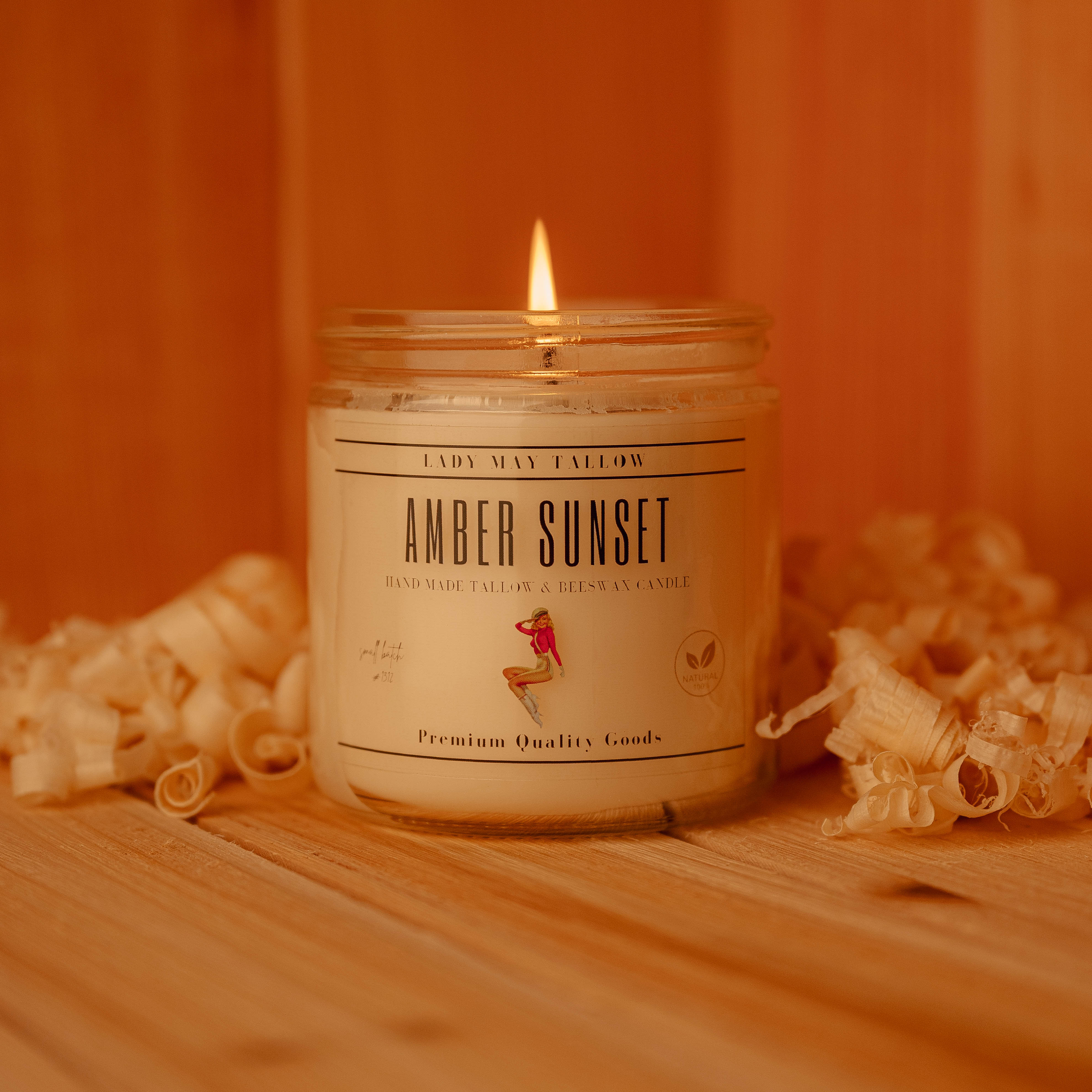 Seasonal Tallow & Beeswax Candle 16oz | Non Toxic Grass-Fed All-Natural Clean Burning - Image 3
