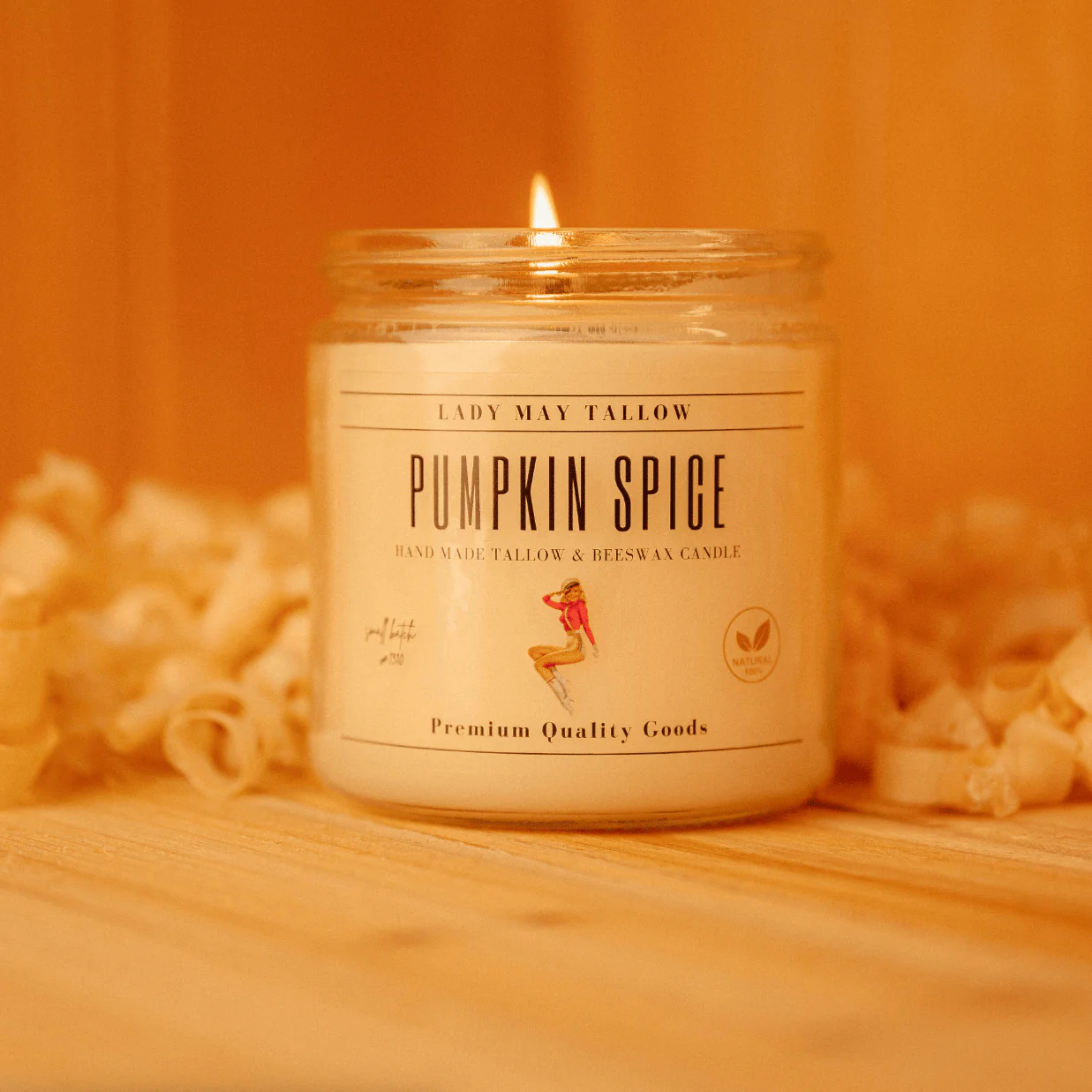 Seasonal Tallow & Beeswax Candle 16oz | Non Toxic Grass-Fed All-Natural Clean Burning - Image 6