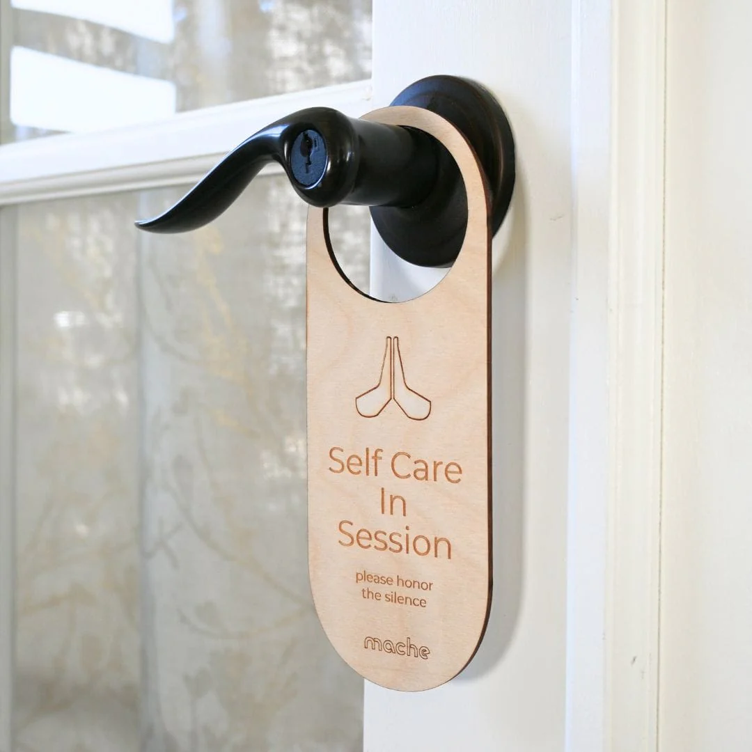 Self Care Sign, Self Care Door Hanger - Image 2
