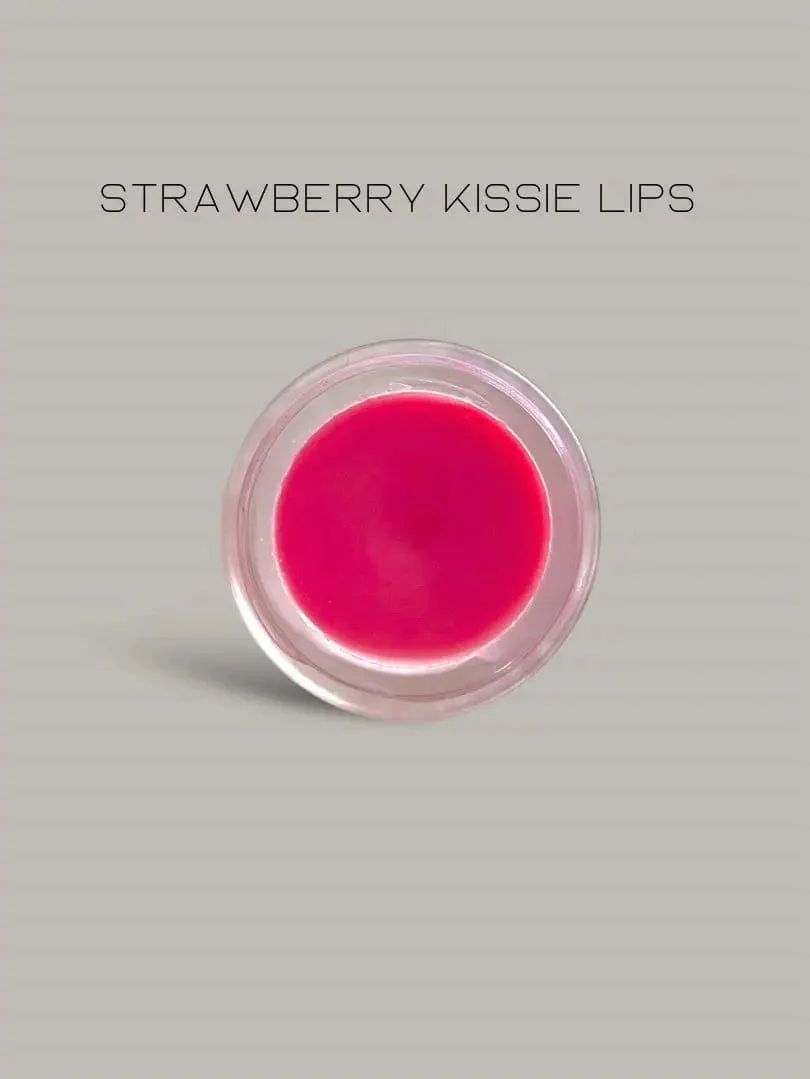 Strawberry Kissie Shea Butter Lip Treatment & Overnight Lip Mask – Plastic-Free & Vegan - Image 3